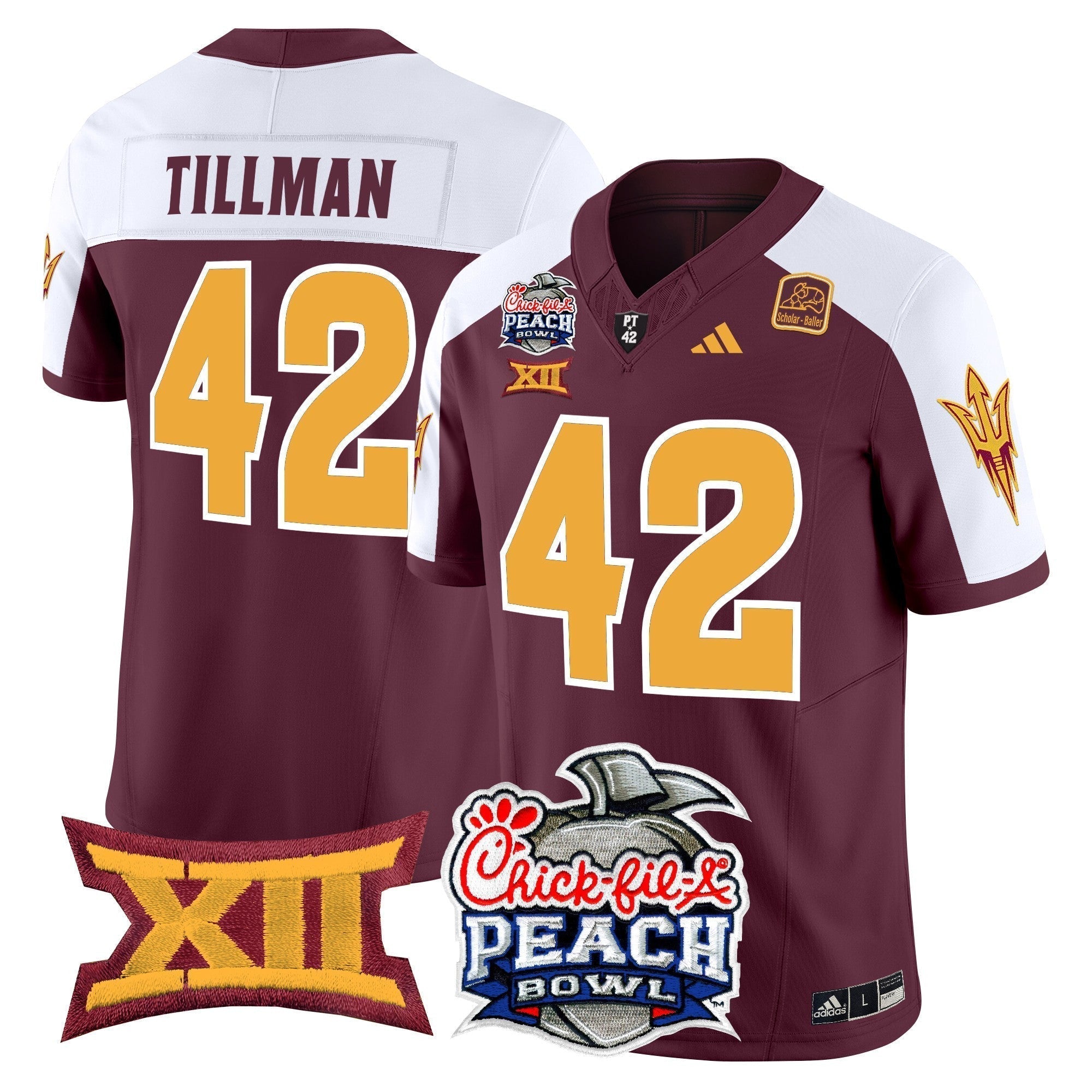 Men Arizona State Sun Devils 2025 Peach Bowl Vapor Limited Jersey - All Stitched