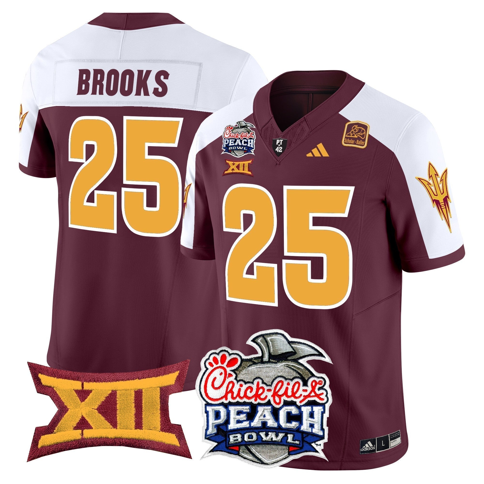Men Arizona State Sun Devils 2025 Peach Bowl Vapor Limited Jersey - All Stitched