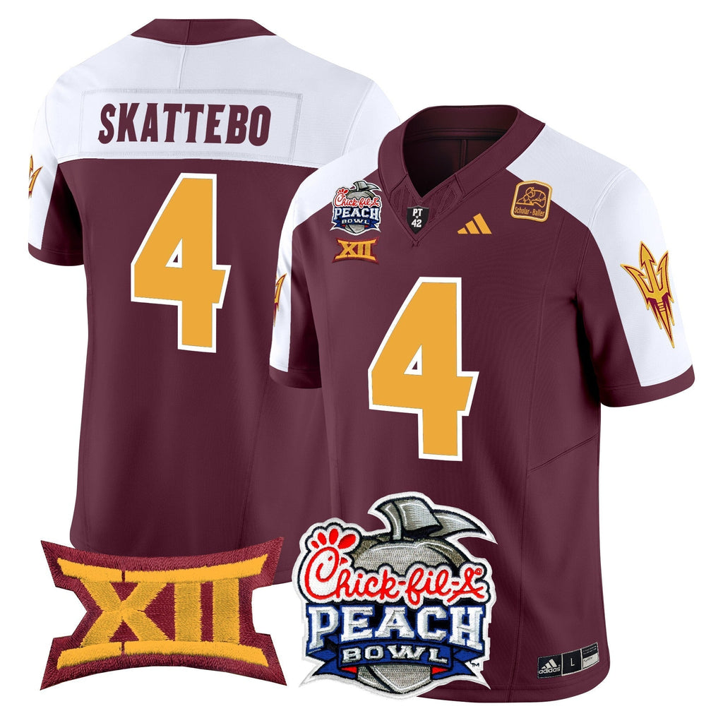Men Arizona State Sun Devils 2025 Peach Bowl Vapor Limited Jersey - All Stitched