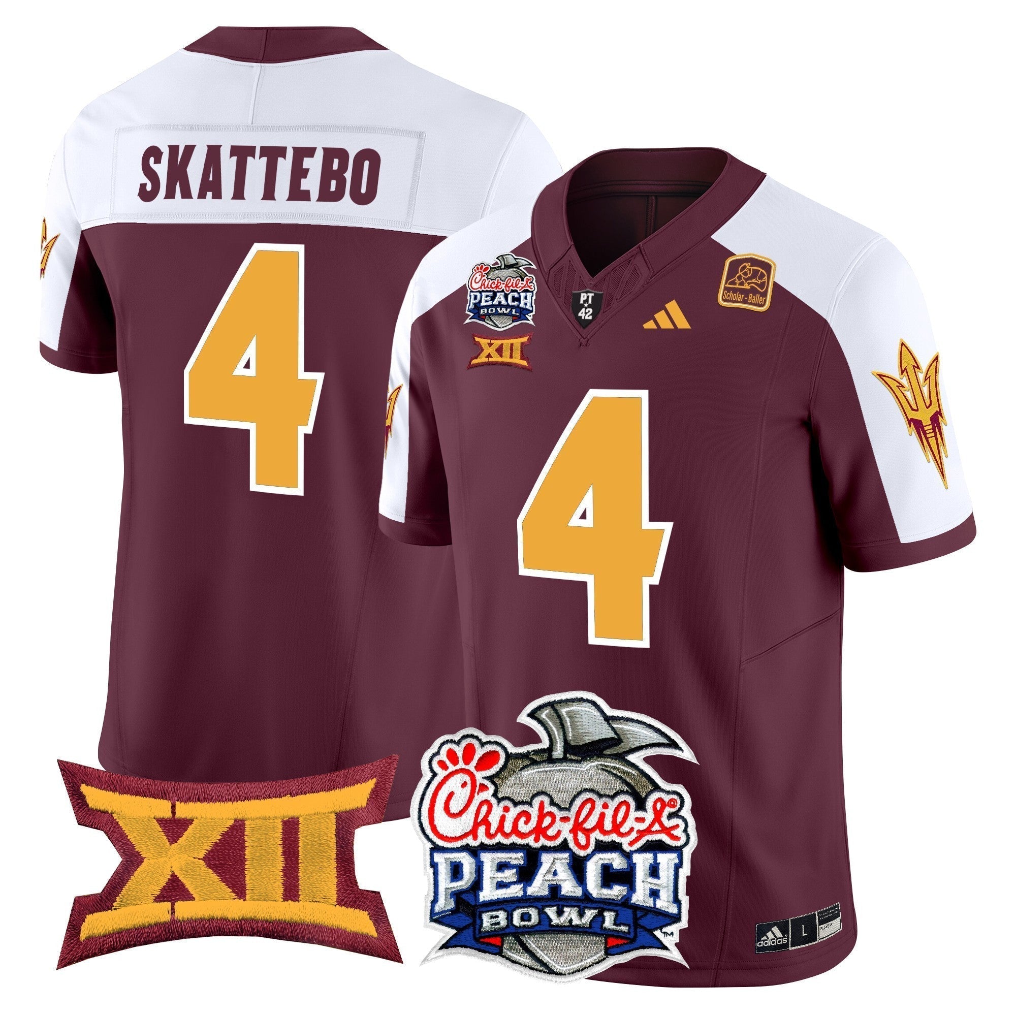 Men Arizona State Sun Devils 2025 Peach Bowl Vapor Limited Jersey - All Stitched