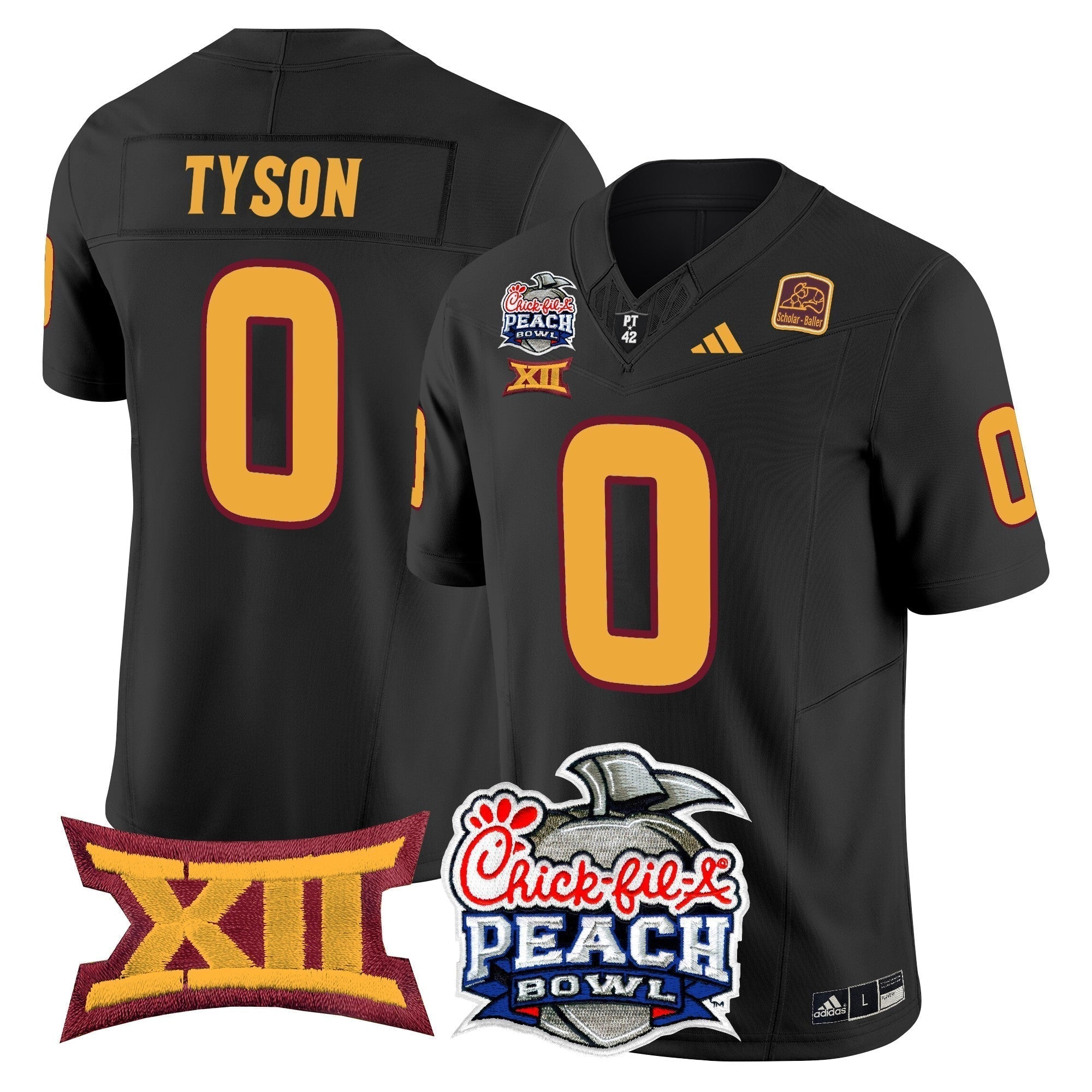 Men Arizona State Sun Devils 2025 Peach Bowl Vapor Limited Jersey - All Stitched