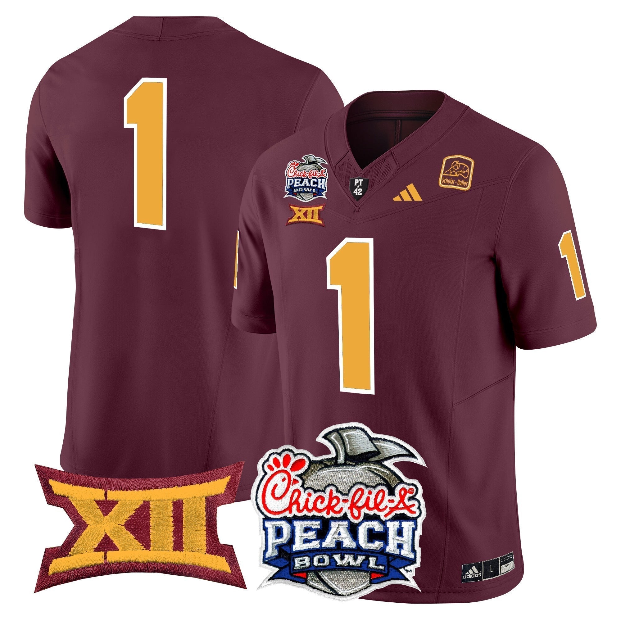 Men Arizona State Sun Devils 2025 Peach Bowl Vapor Limited Jersey - All Stitched