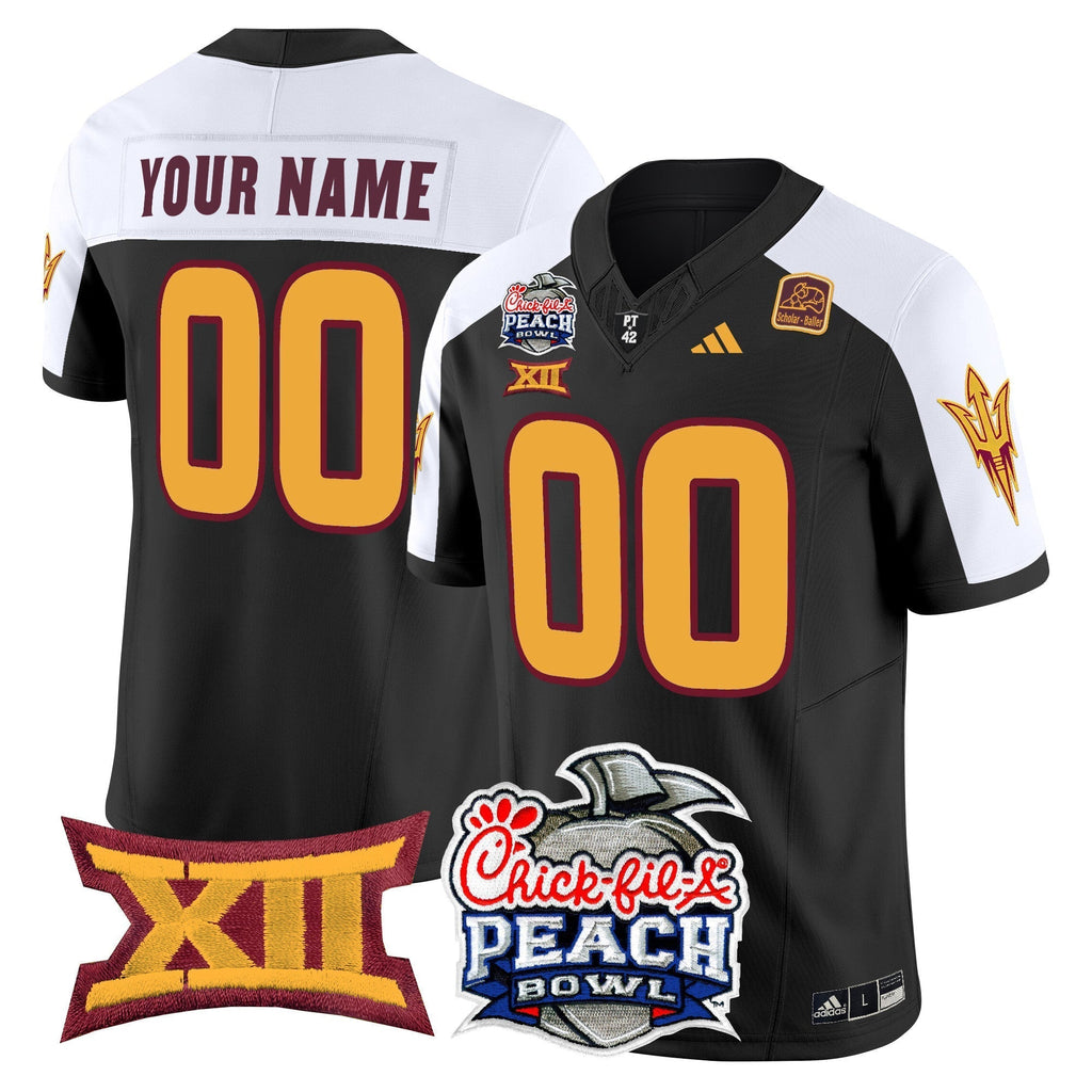 Custom Arizona State Sun Devils 2025 Peach Bowl Vapor Limited Jersey - All Stitched