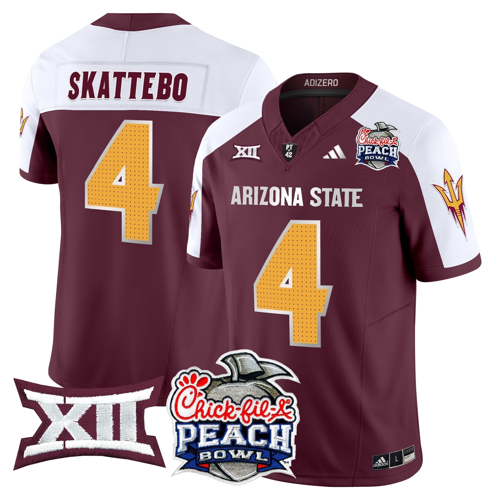 Men Arizona State Sun Devils 2025 Peach Bowl Vapor Limited Jersey - All Stitched