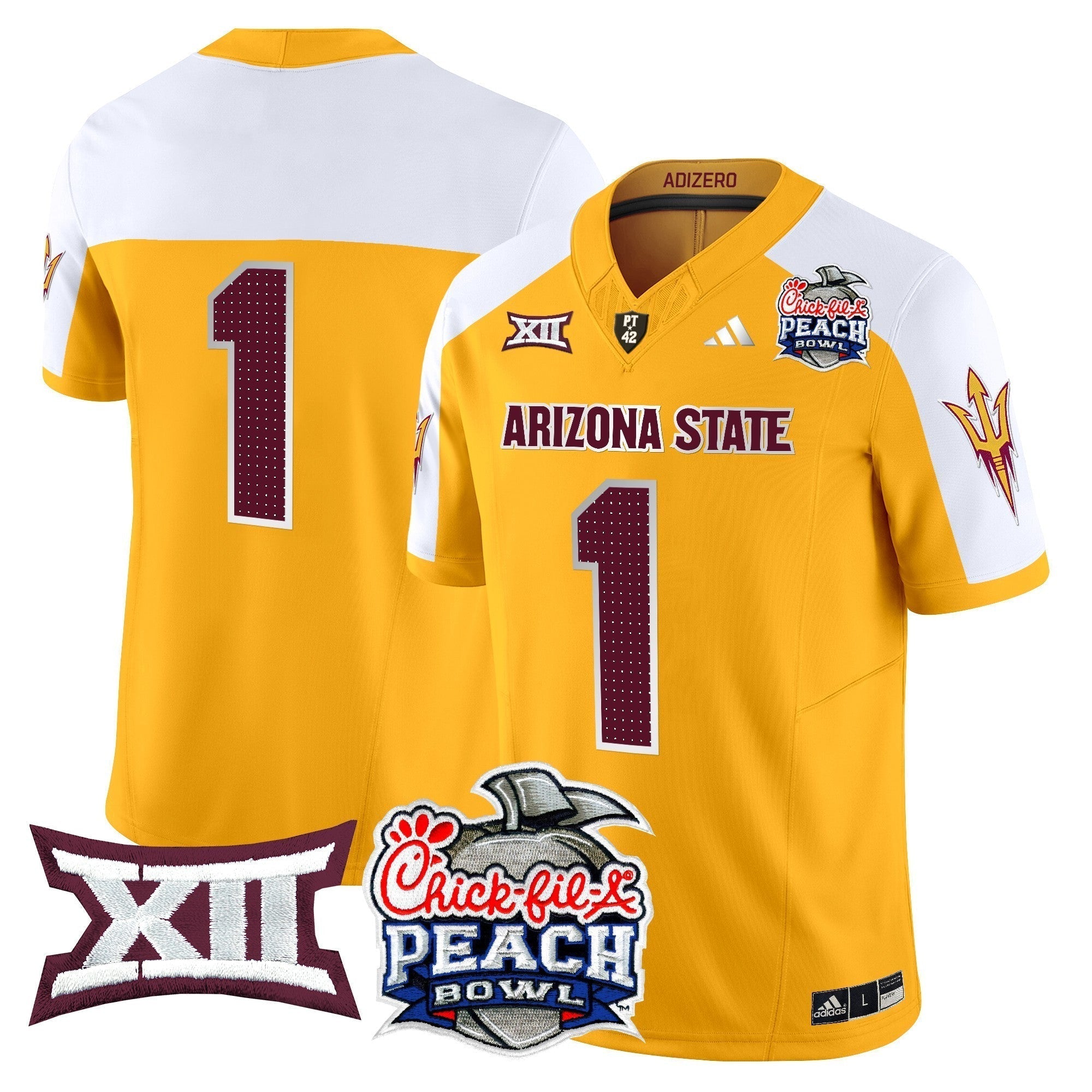 Men Arizona State Sun Devils 2025 Peach Bowl Vapor Limited Jersey - All Stitched