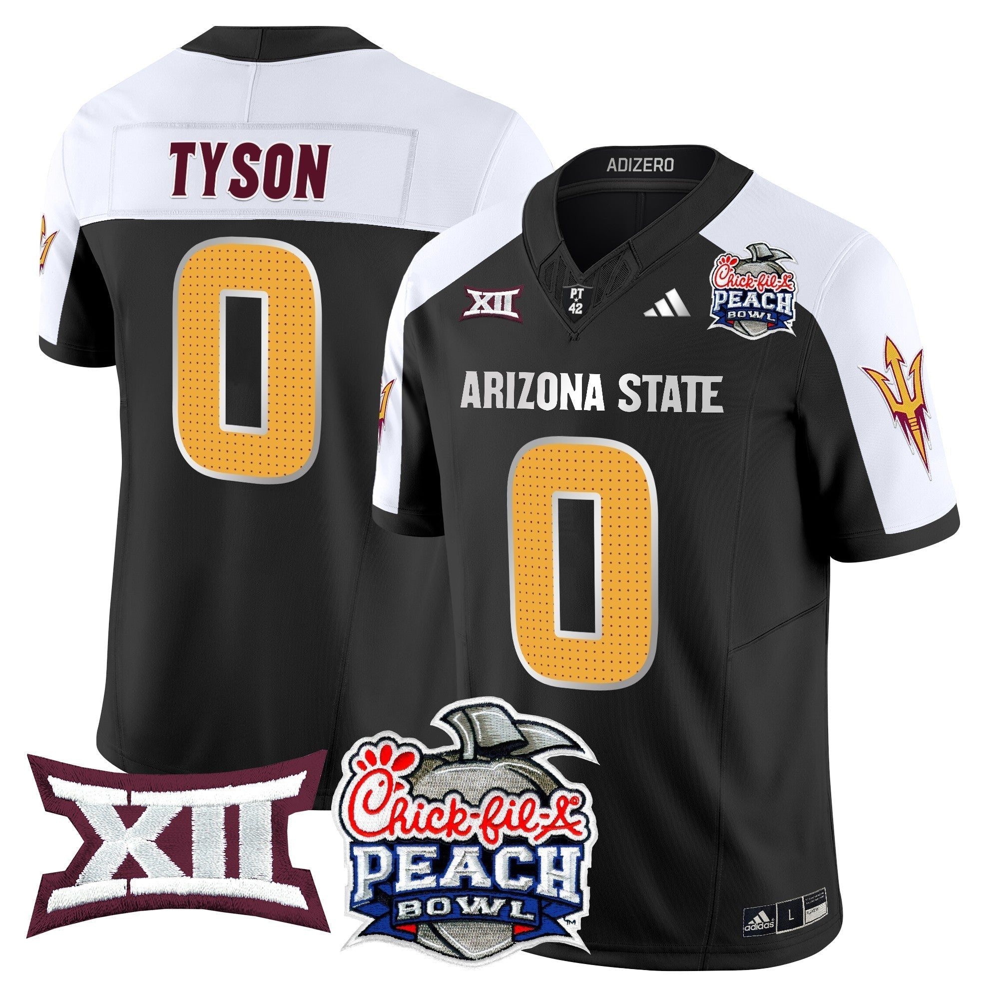 Men Arizona State Sun Devils 2025 Peach Bowl Vapor Limited Jersey - All Stitched