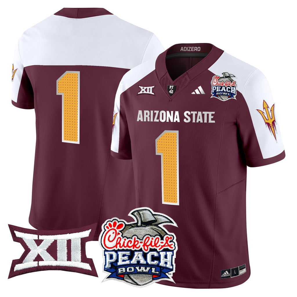 Men Arizona State Sun Devils 2025 Peach Bowl Vapor Limited Jersey - All Stitched