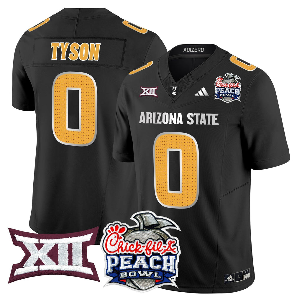 Men Arizona State Sun Devils 2025 Peach Bowl Vapor Limited Jersey - All Stitched