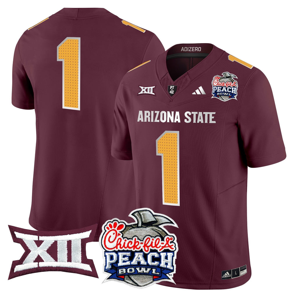 Men Arizona State Sun Devils 2025 Peach Bowl Vapor Limited Jersey - All Stitched