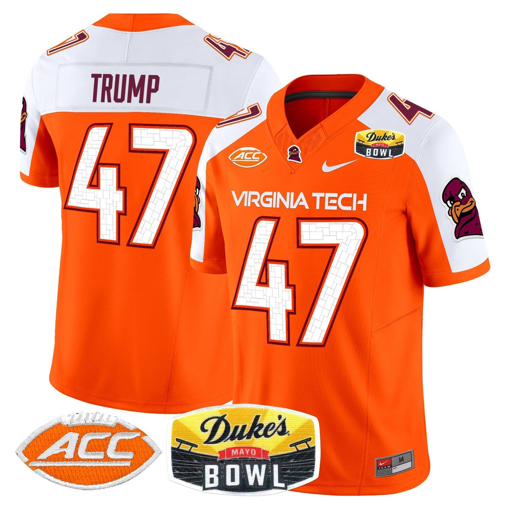 Men Virginia Tech Hokies 2025 Duke's Mayo Bowl Patch Vapor Limited Jersey - All Stitched
