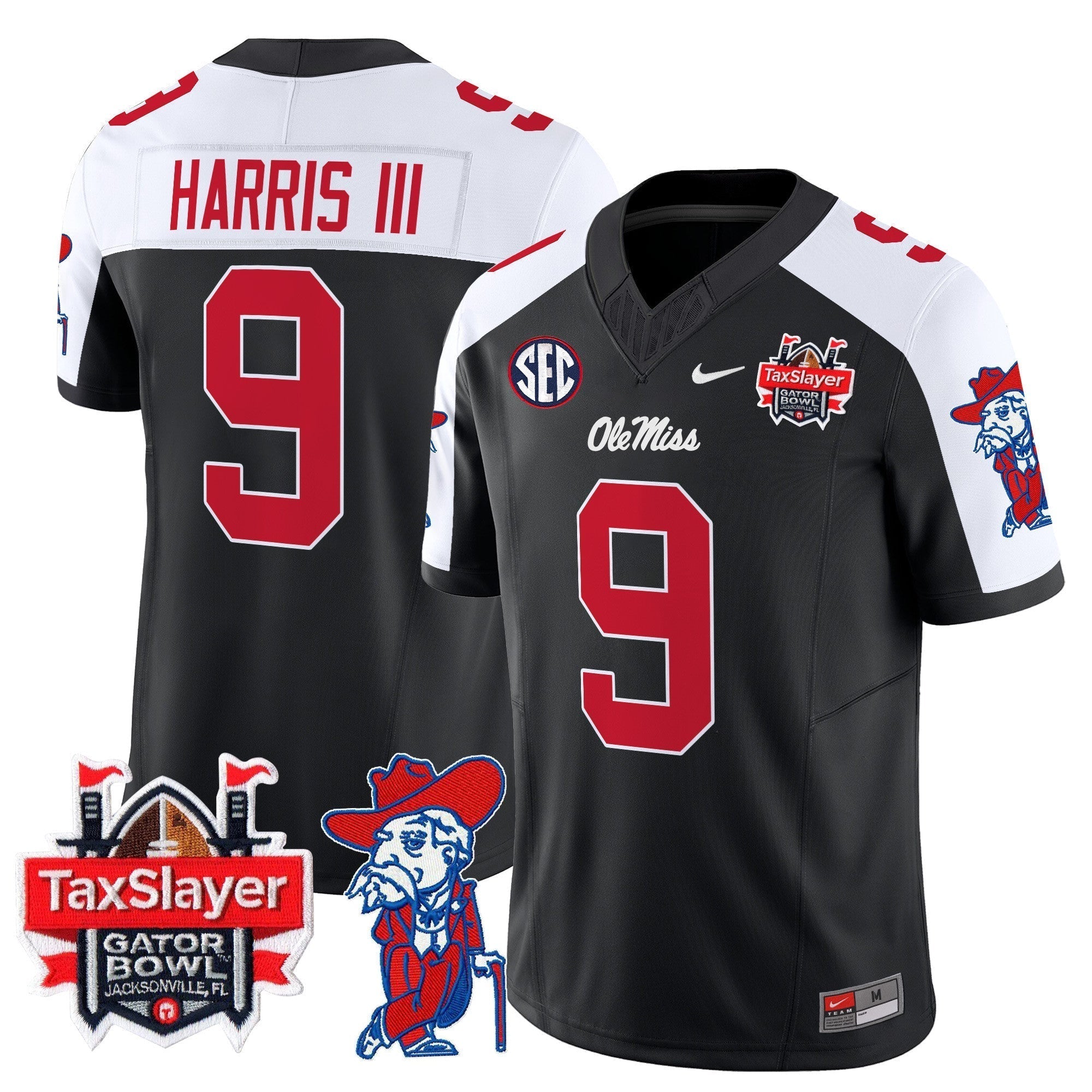 Men Ole Miss Rebels 2024 Gator Bowl Patch Vapor Limited Jersey - All Stitched