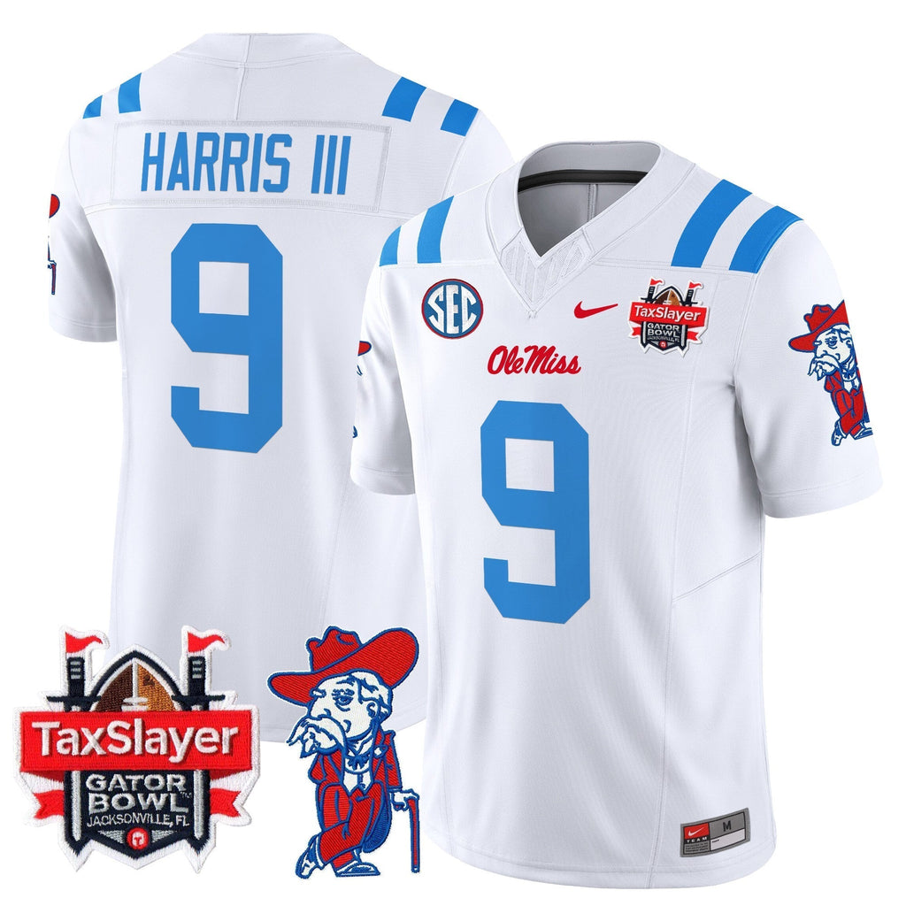 Men Ole Miss Rebels 2024 Gator Bowl Patch Vapor Limited Jersey - All Stitched