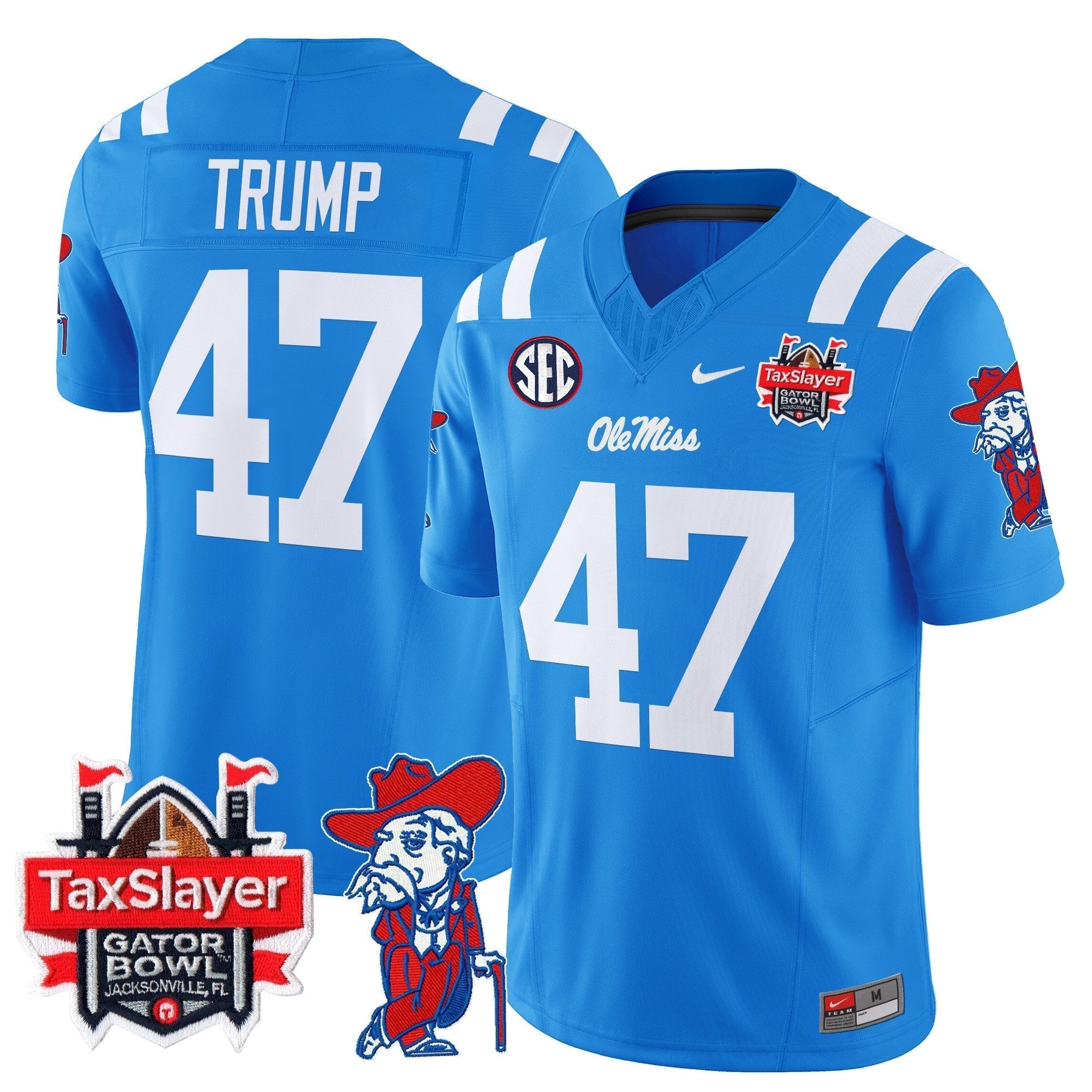 Men Ole Miss Rebels 2024 Gator Bowl Patch Vapor Limited Jersey - All Stitched