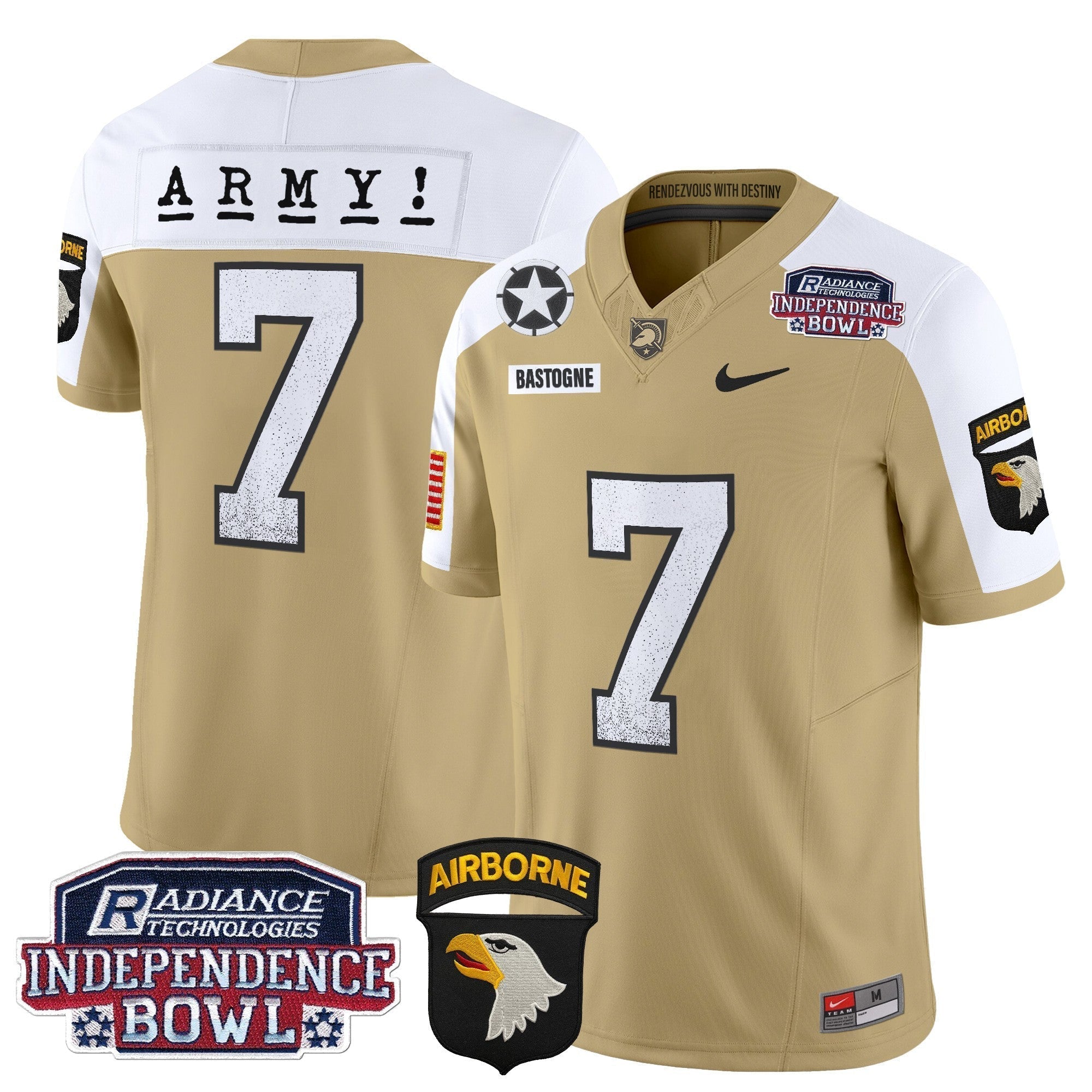 Men Army Black Knights Independence Bowl Patch 2024 Vapor Limited Jersey - All Stitched