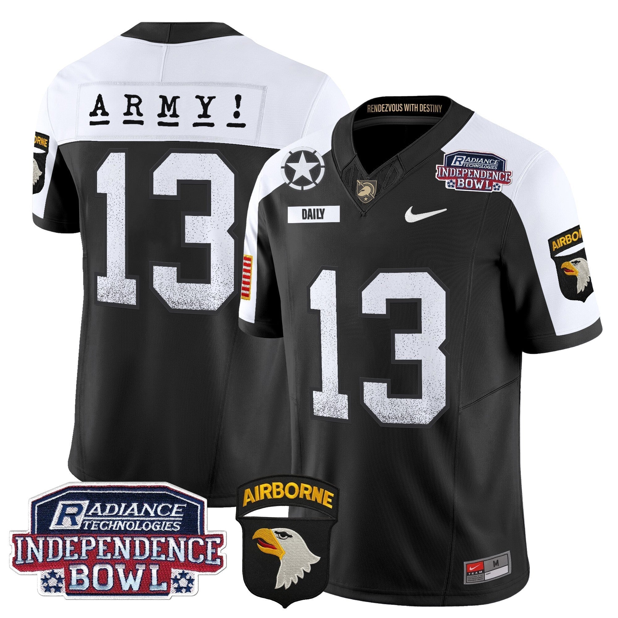 Men Army Black Knights Independence Bowl Patch 2024 Vapor Limited Jersey - All Stitched