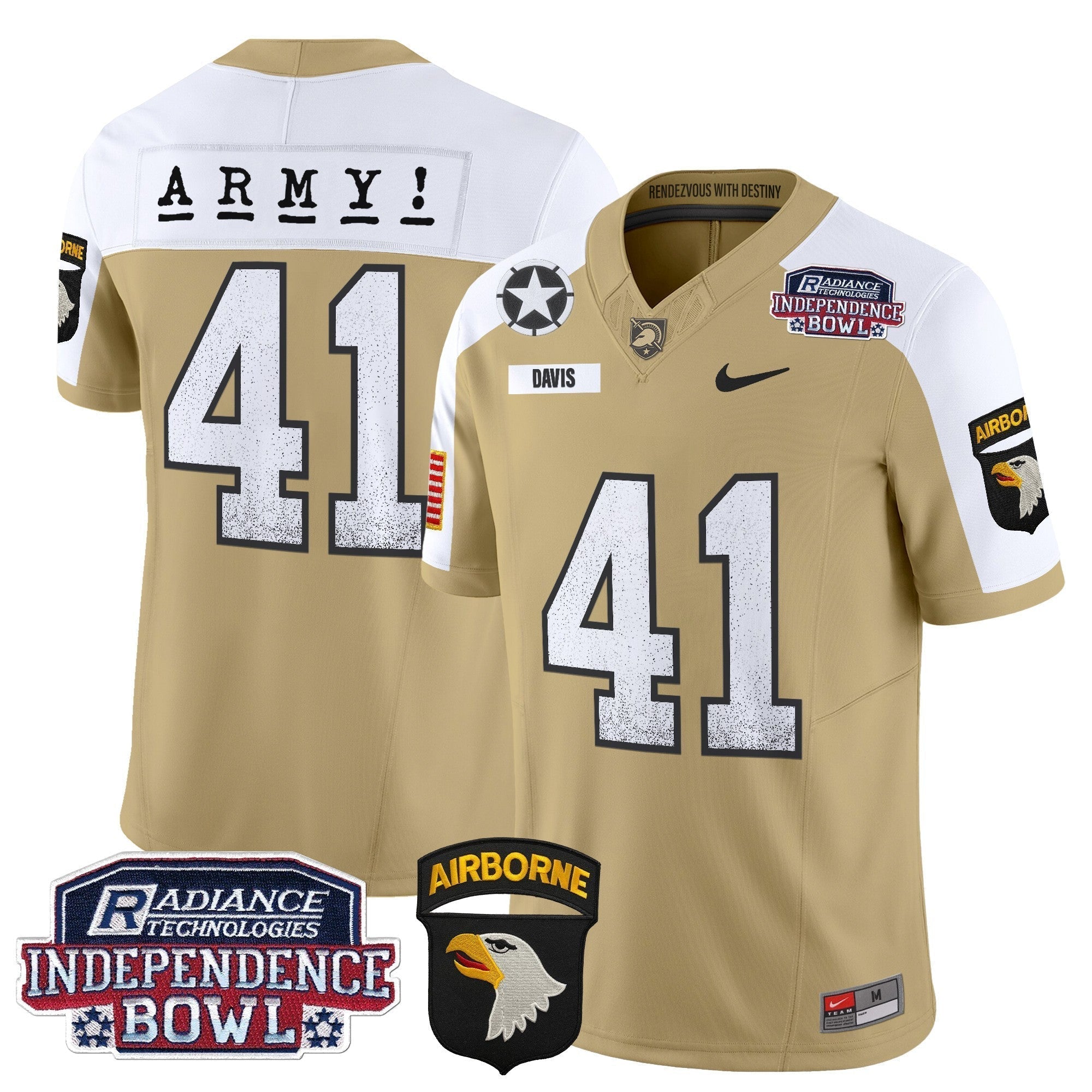 Men Army Black Knights Independence Bowl Patch 2024 Vapor Limited Jersey - All Stitched