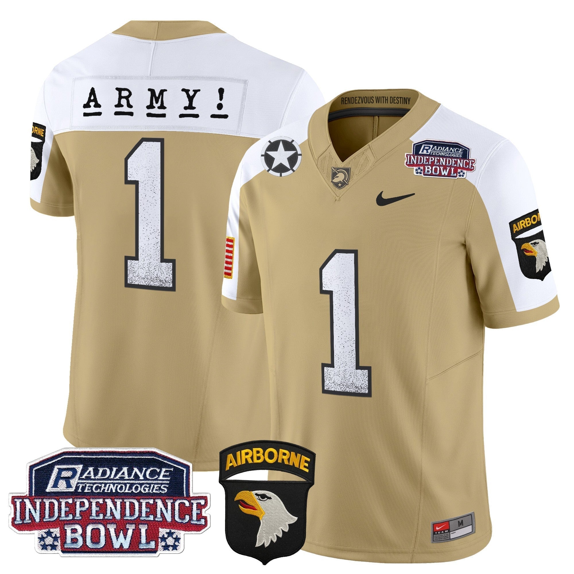 Men Army Black Knights Independence Bowl Patch 2024 Vapor Limited Jersey - All Stitched