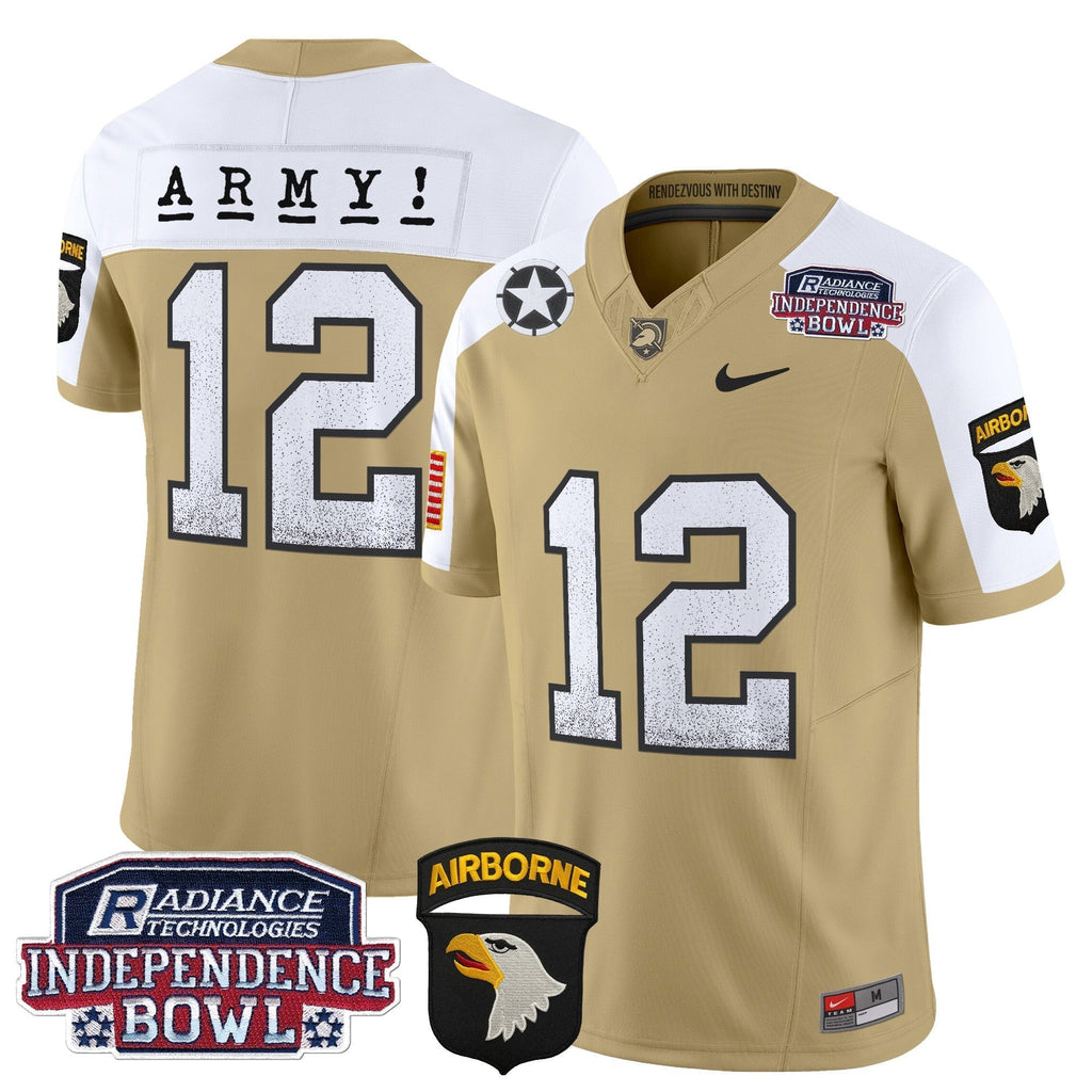 Men Army Black Knights Independence Bowl Patch 2024 Vapor Limited Jersey - All Stitched