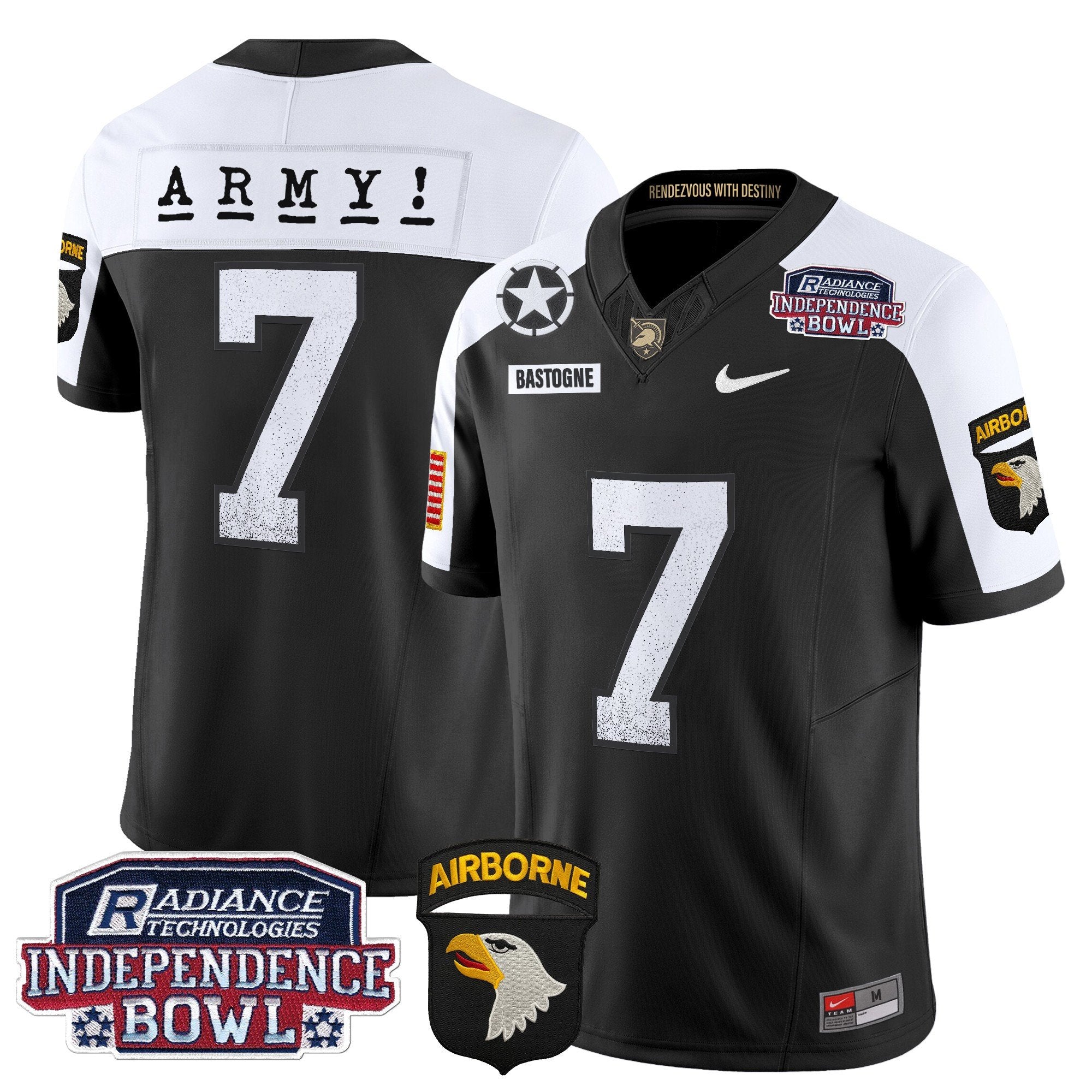 Men Army Black Knights Independence Bowl Patch 2024 Vapor Limited Jersey - All Stitched