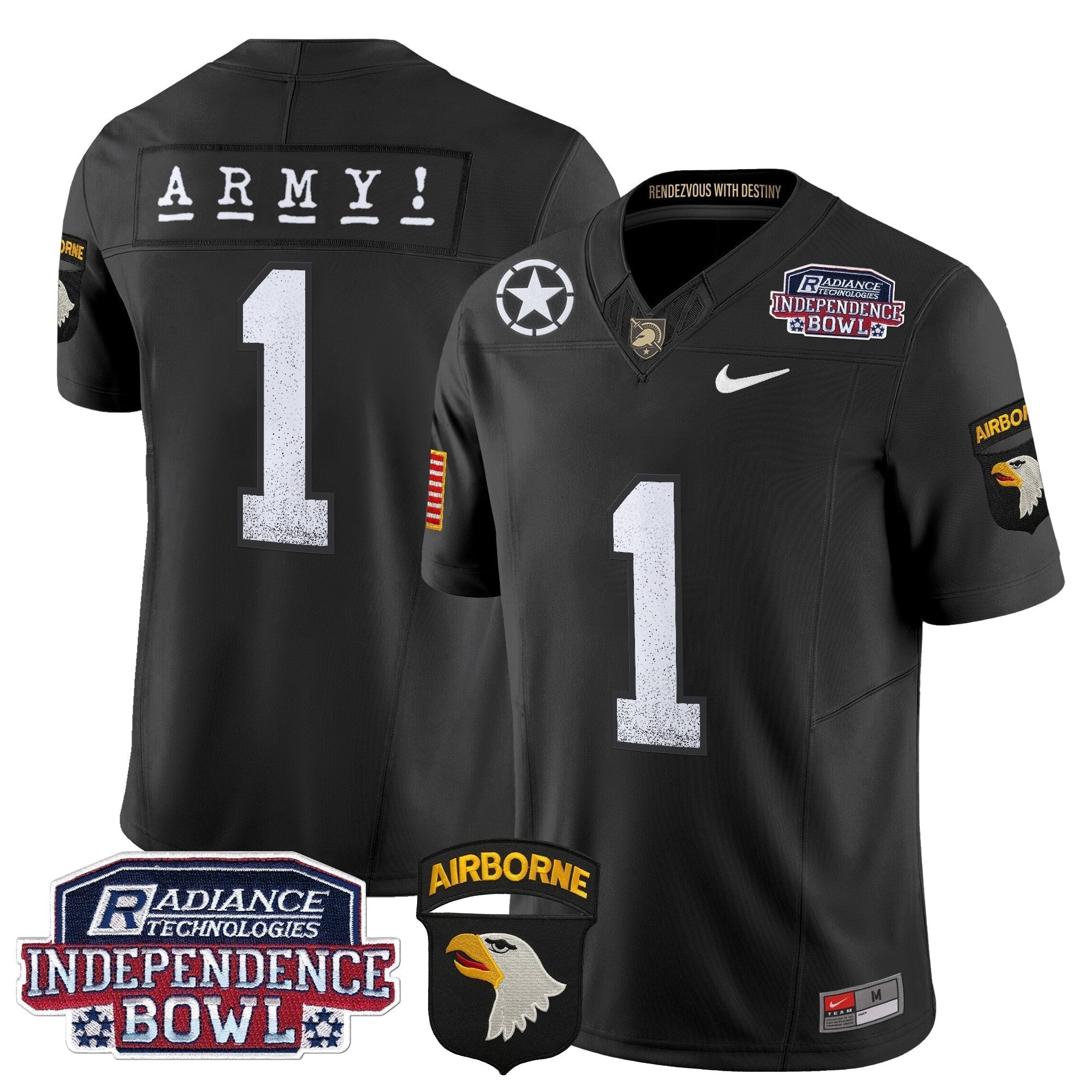 Men Army Black Knights Independence Bowl Patch 2024 Vapor Limited Jersey - All Stitched