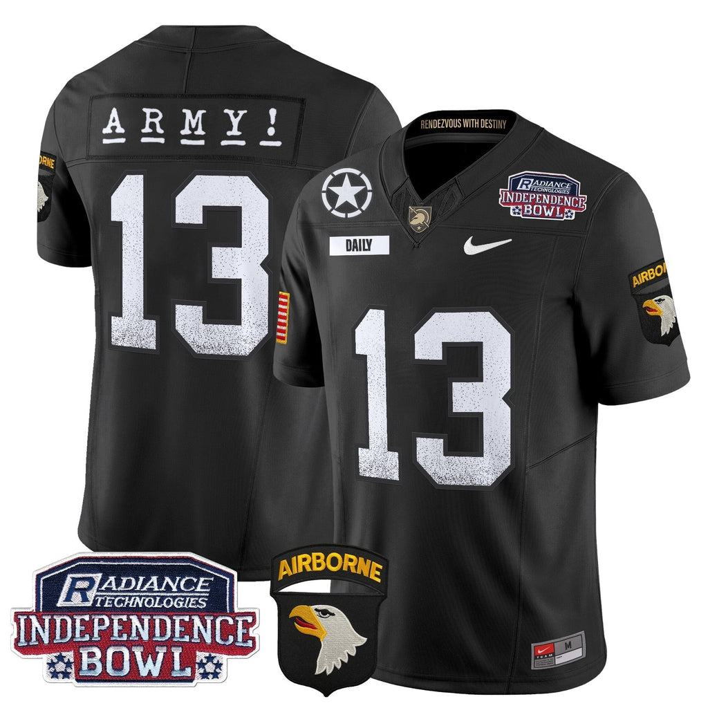 Men Army Black Knights Independence Bowl Patch 2024 Vapor Limited Jersey - All Stitched