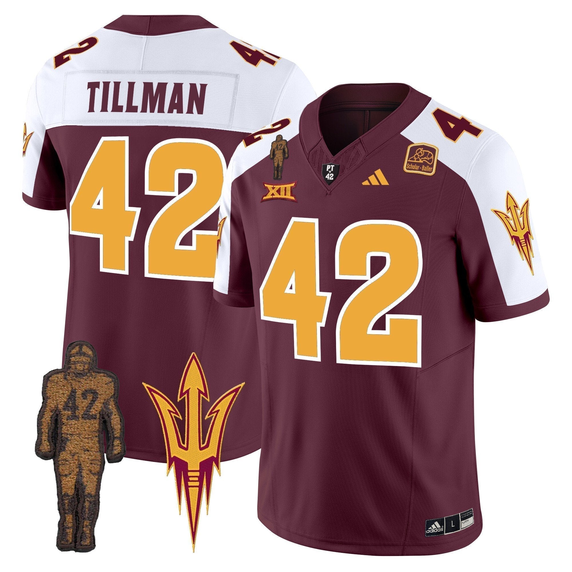 Men Arizona State Sun Devils 2024 Pat Tillman Honoring Patch Vapor Limited Jersey - All Stitched