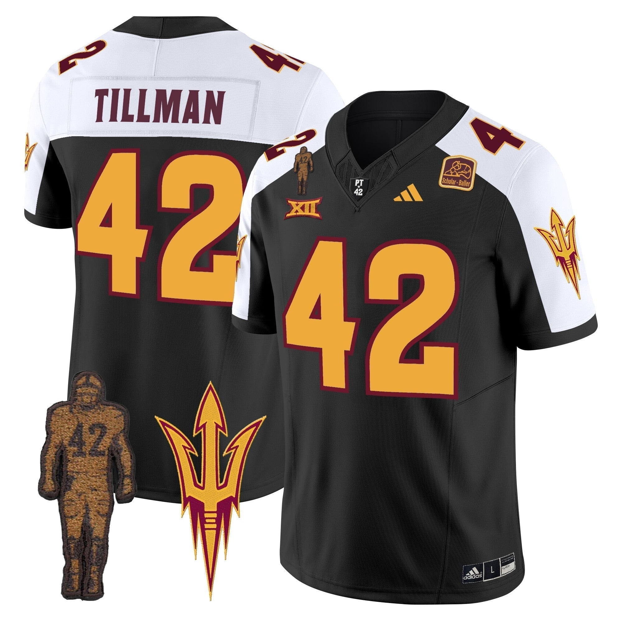 Men Arizona State Sun Devils 2024 Pat Tillman Honoring Patch Vapor Limited Jersey - All Stitched