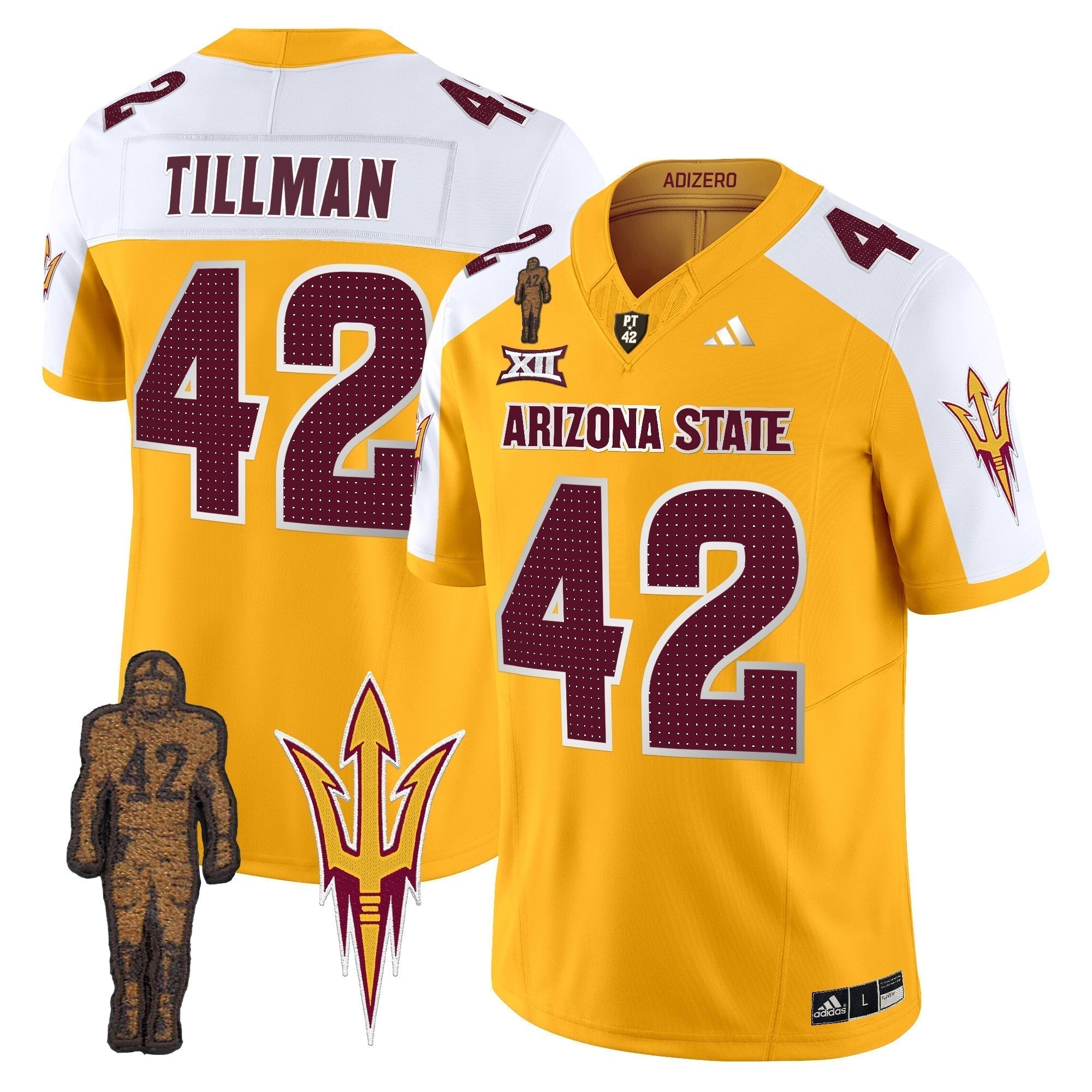 Men Arizona State Sun Devils 2024 Pat Tillman Honoring Patch Vapor Limited Jersey V2 - All Stitched