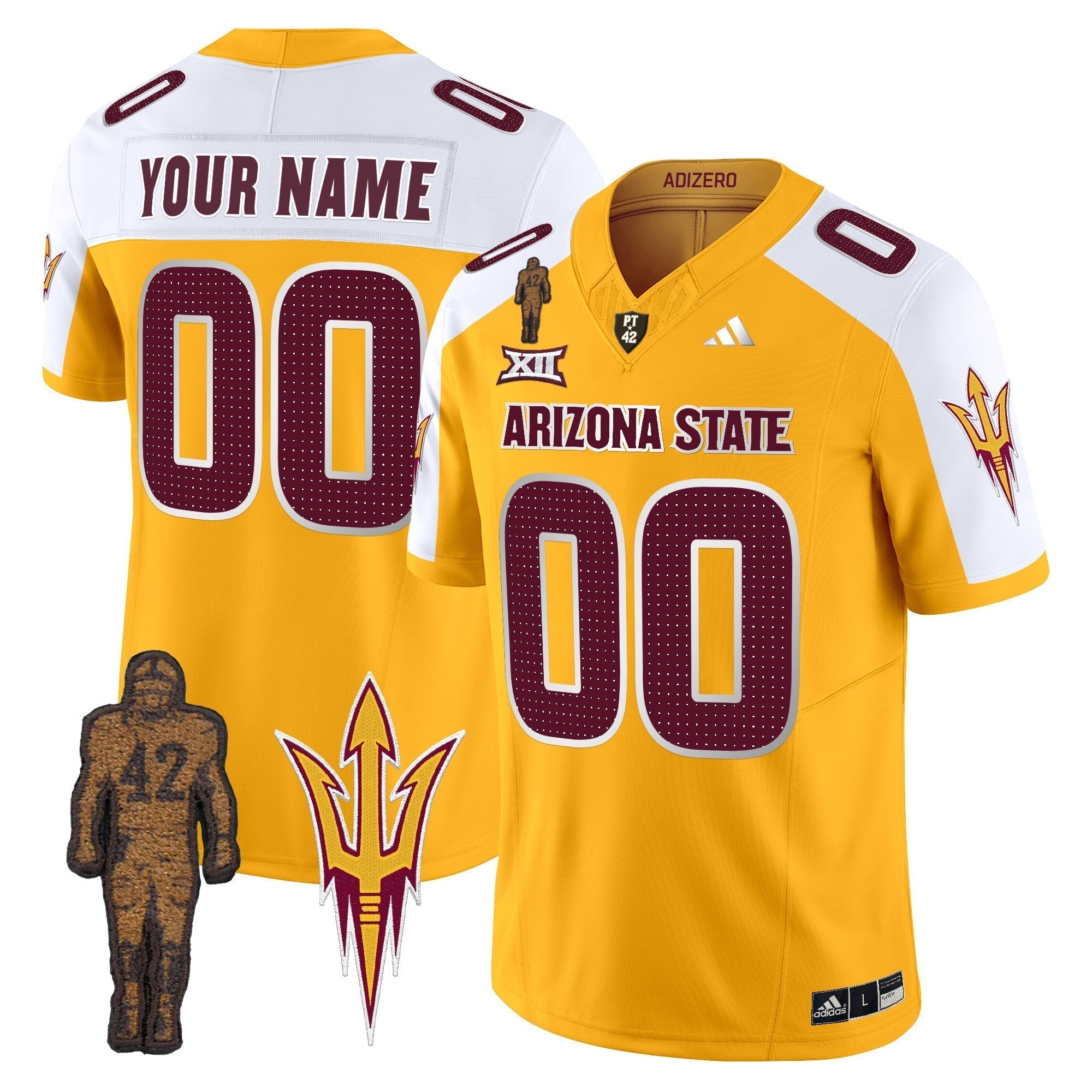 Custom Arizona State Sun Devils 2024 Pat Tillman Honoring Patch Vapor Limited Jersey V2 - All Stitched