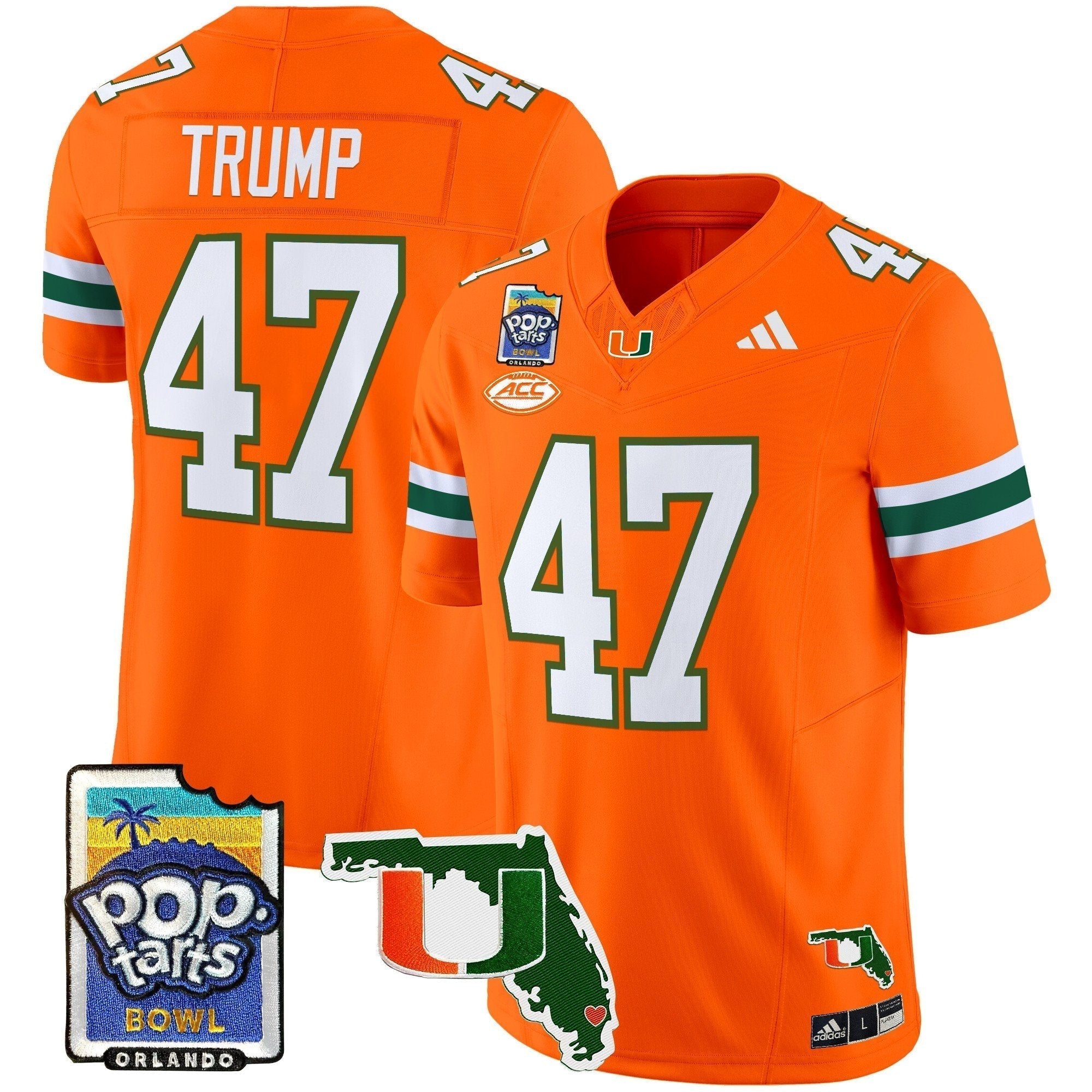 Men Miami Hurricanes 2025 PopTarts Bowl Patch Vapor Limited Jersey - All Stitched