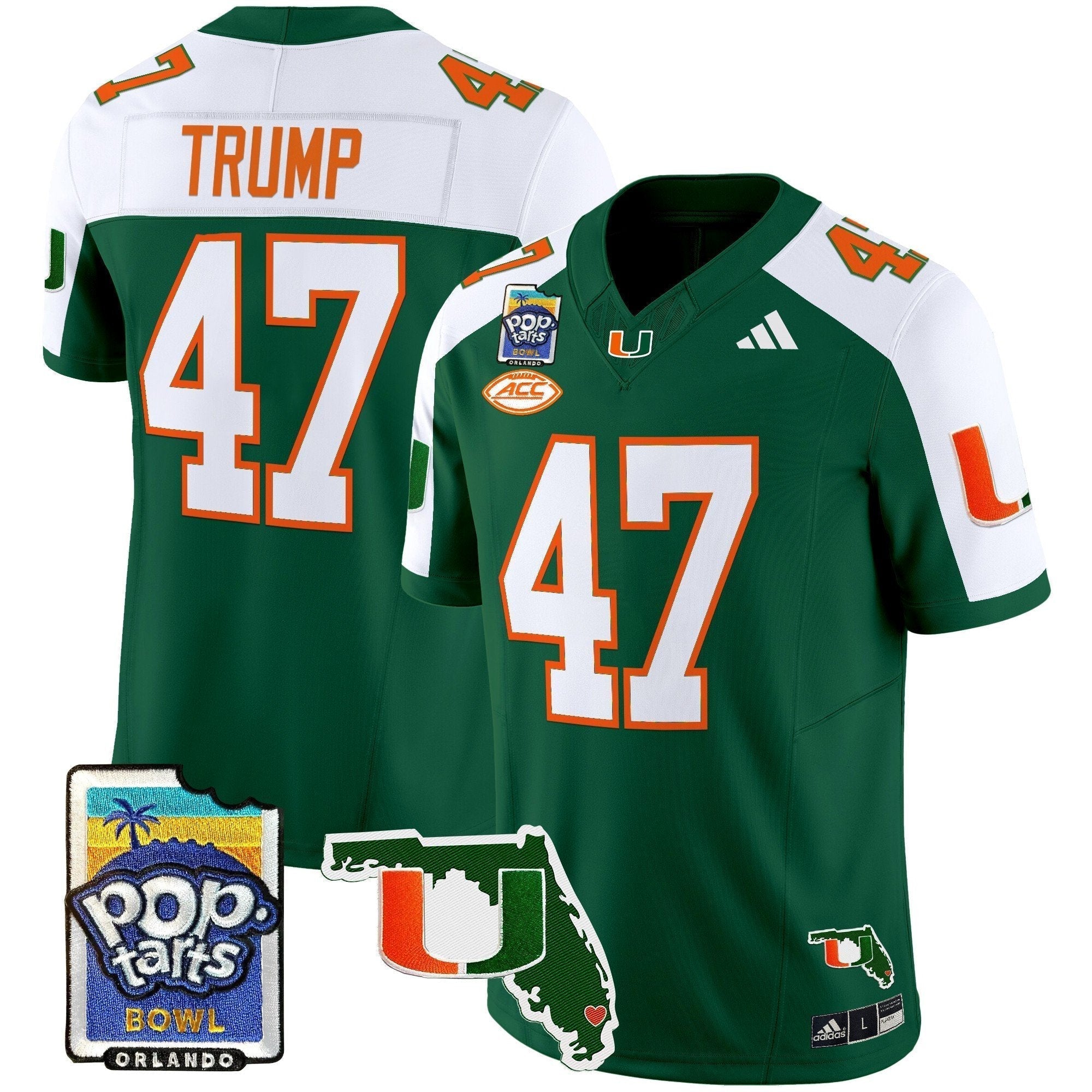 Men Miami Hurricanes 2025 PopTarts Bowl Patch Vapor Limited Jersey - All Stitched