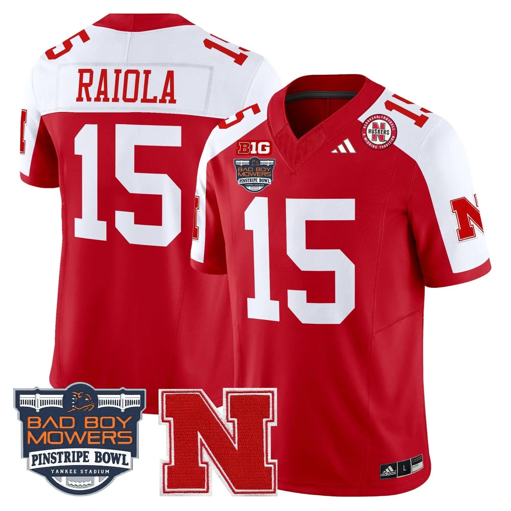 Men Nebraska Cornhuskers Football 2025 Pinstripe Bowl Patch Vapor Limited Jersey