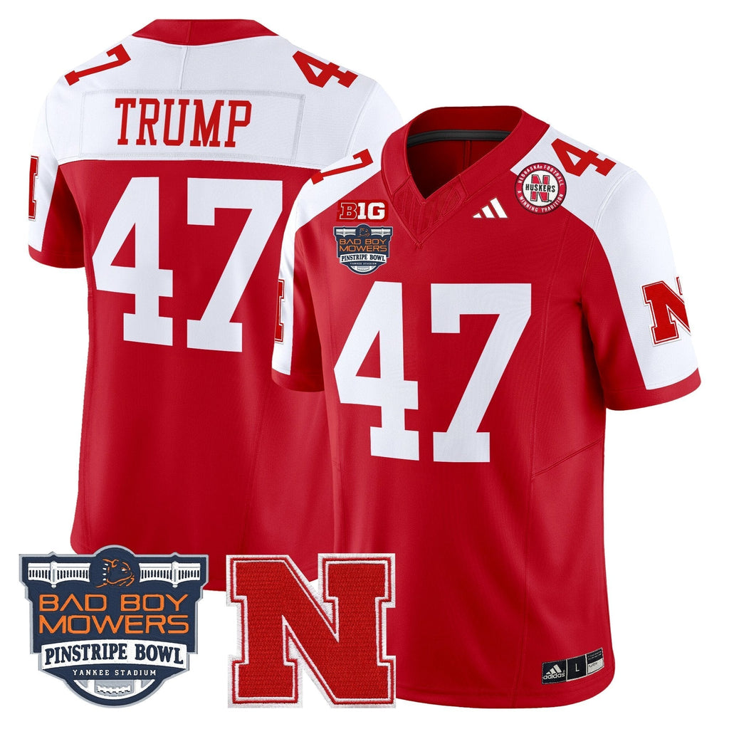 Men Nebraska Cornhuskers 2025 Pinstripe Bowl Patch Vapor Limited Jersey - All Stitched