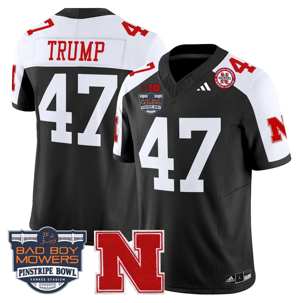 Men Nebraska Cornhuskers 2025 Pinstripe Bowl Patch Vapor Limited Jersey - All Stitched