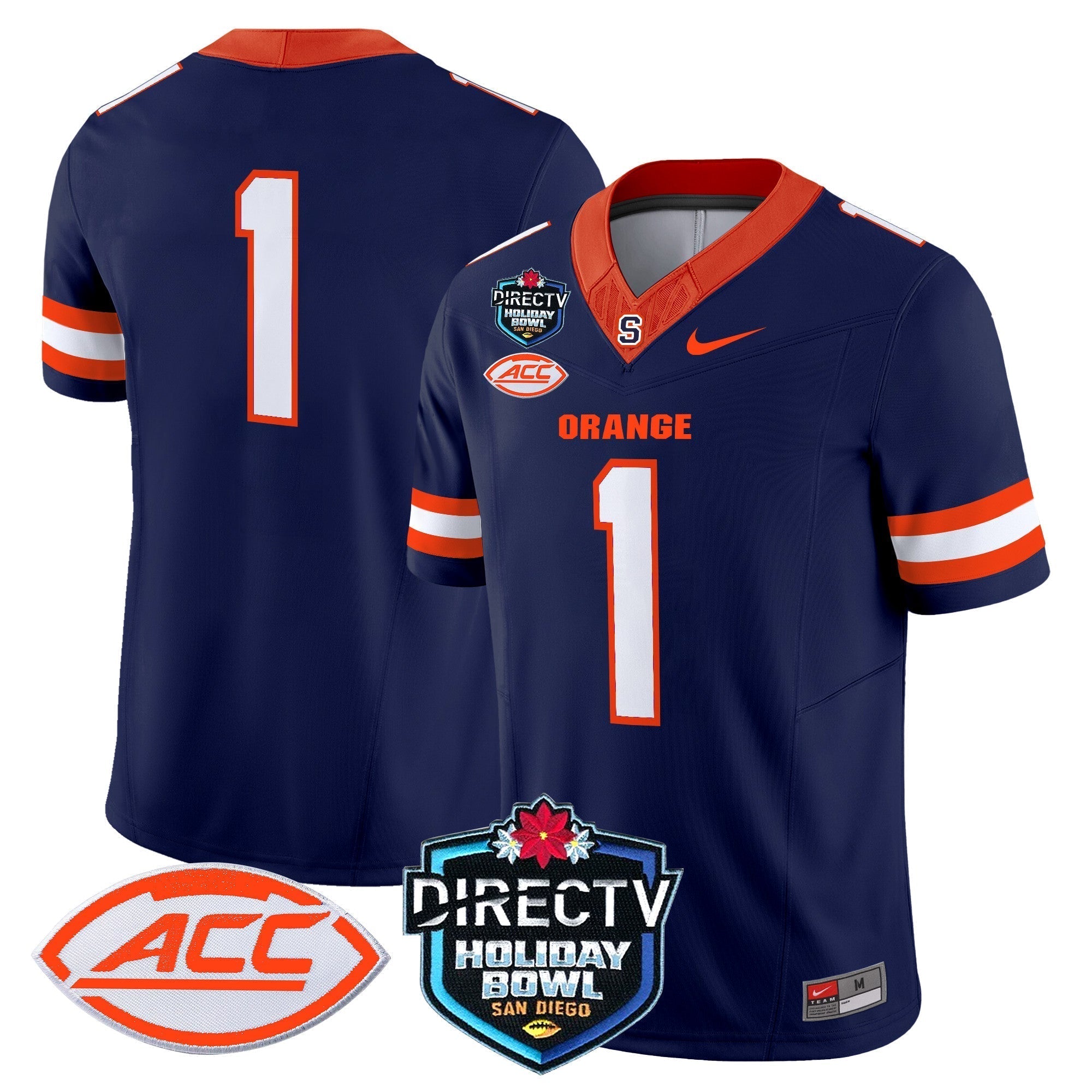 Men Syracuse Orange 2025 Holiday Bowl Patch Vapor Limited Jersey - All Stitched