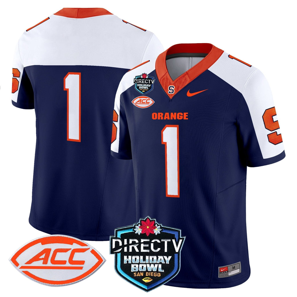 Men Syracuse Orange 2025 Holiday Bowl Patch Vapor Limited Jersey - All Stitched