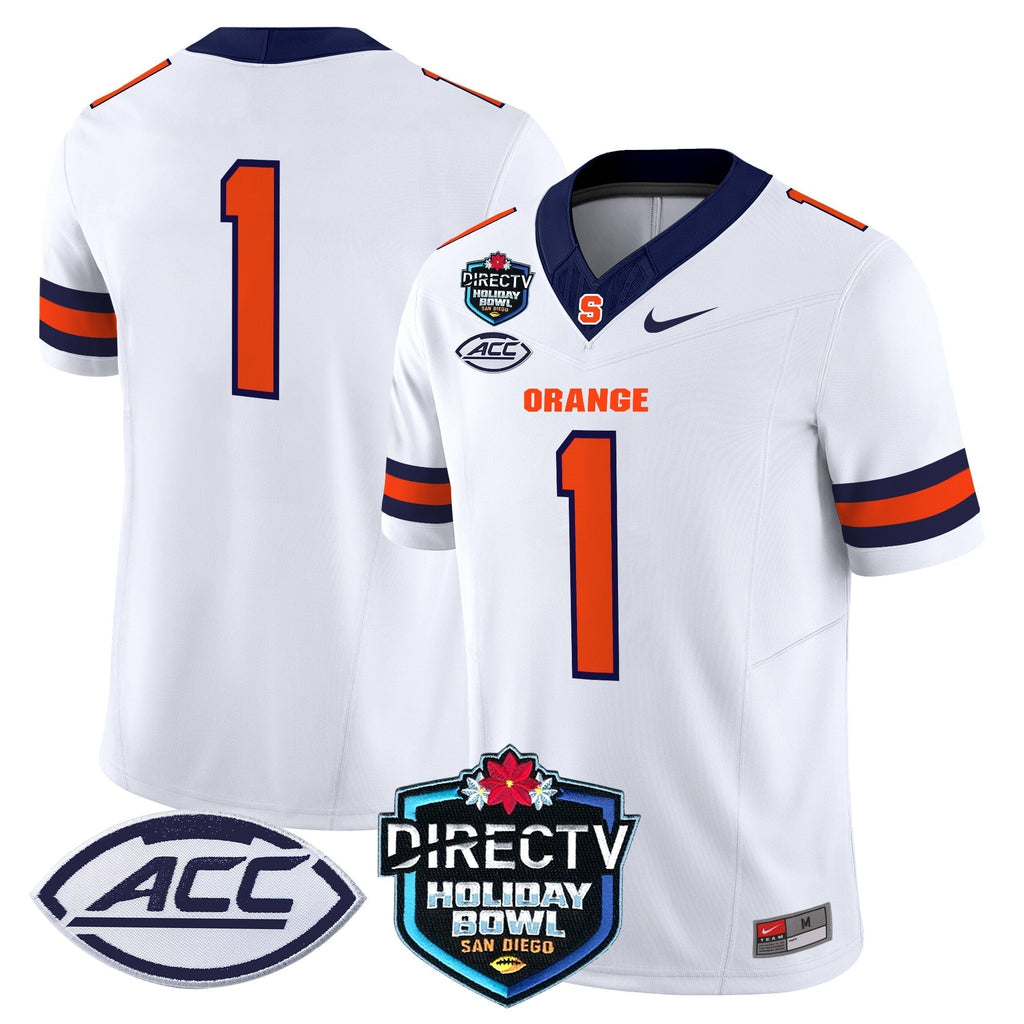 Men Syracuse Orange 2025 Holiday Bowl Patch Vapor Limited Jersey - All Stitched