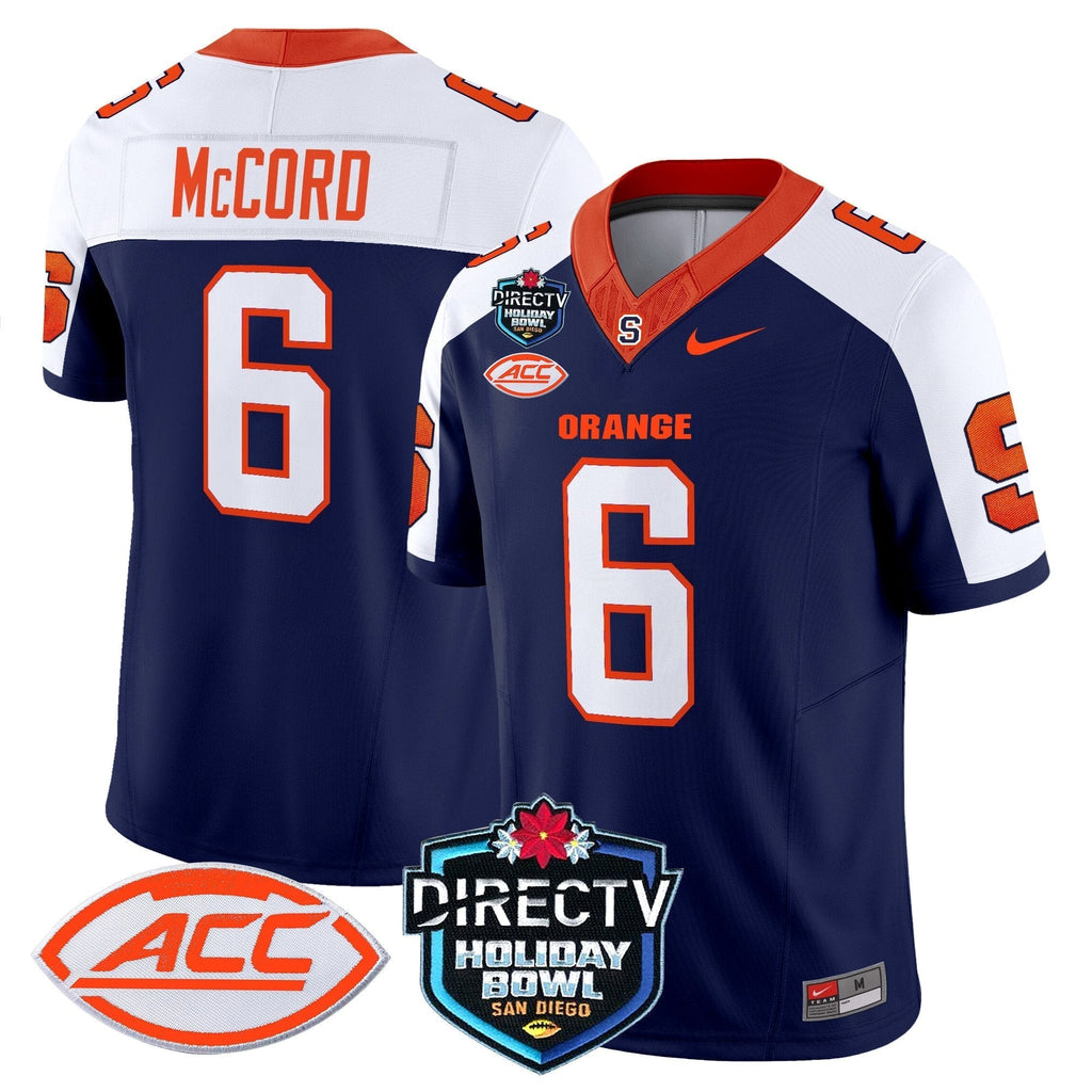 Men Syracuse Orange 2025 Holiday Bowl Patch Vapor Limited Jersey - All Stitched