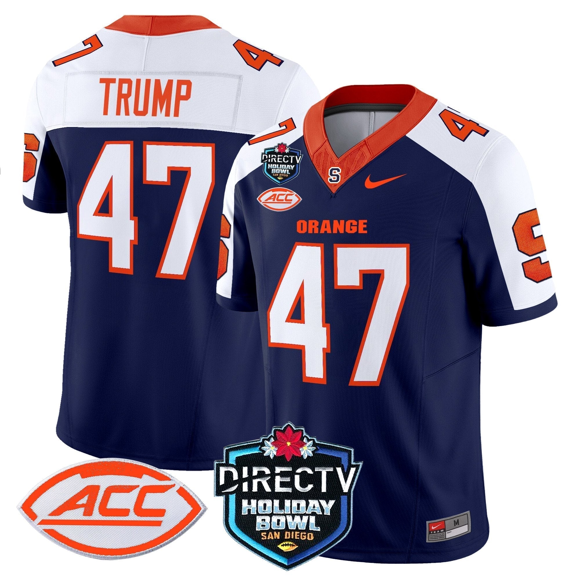 Men Syracuse Orange 2025 Holiday Bowl Patch Vapor Limited Jersey - All Stitched