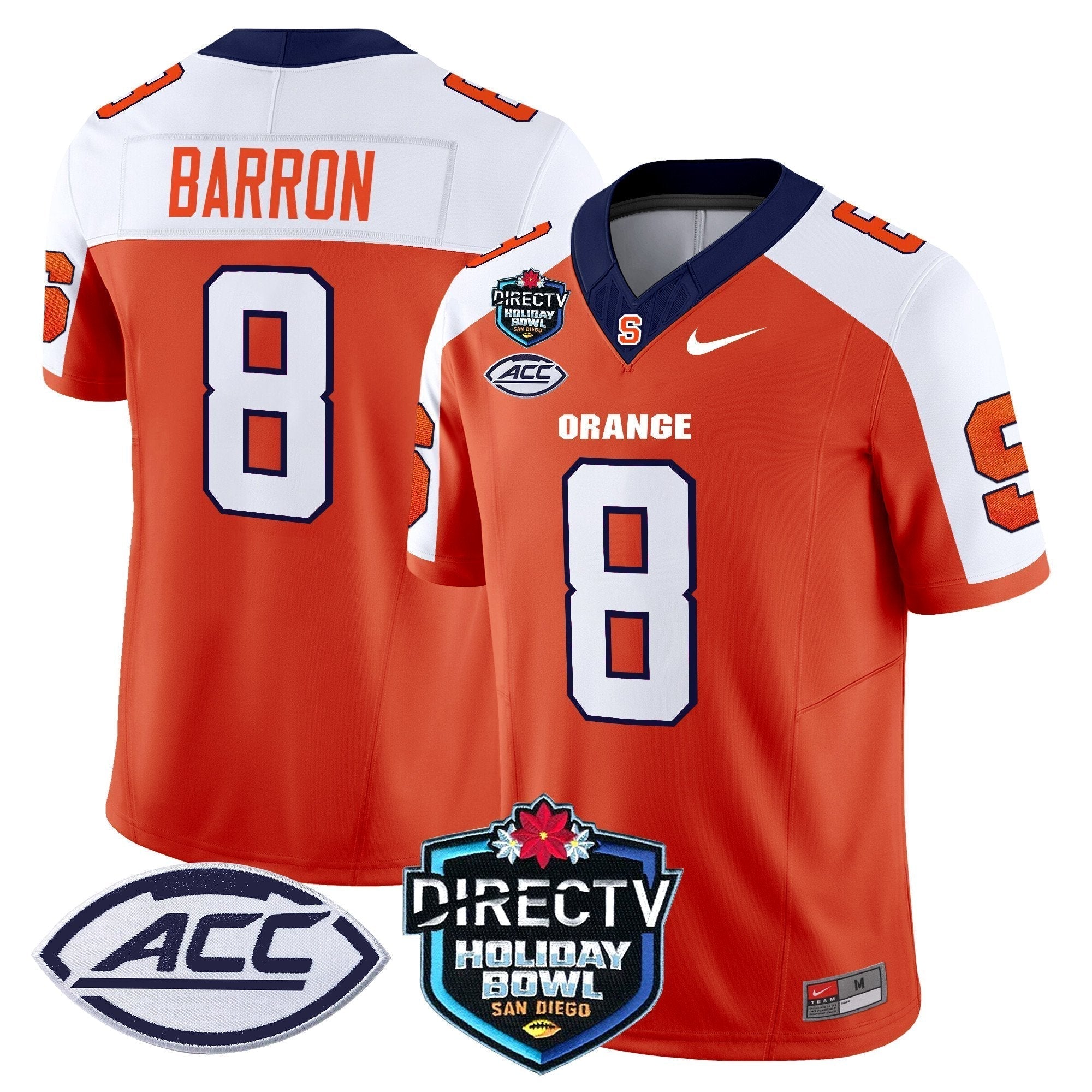 Men Syracuse Orange 2025 Holiday Bowl Patch Vapor Limited Jersey - All Stitched