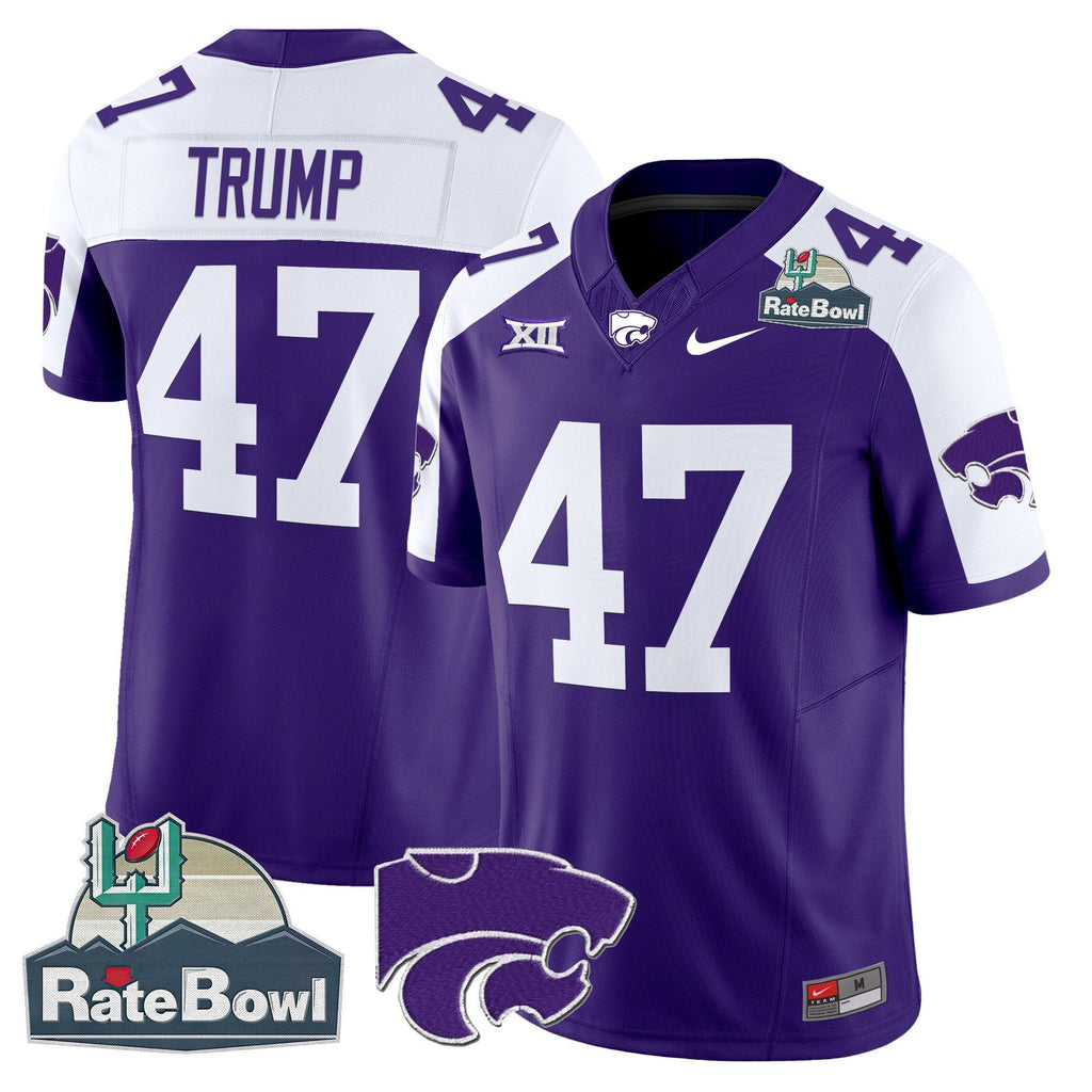 Men Kansas State Wildcats 2025 Rate Bowl Patch Vapor Limited Jersey - All Stitched