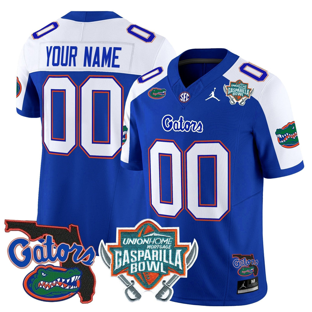 Custom Florida Gators 2025 Gasparilla Bowl Patch Vapor Limited Jersey - All Stitched