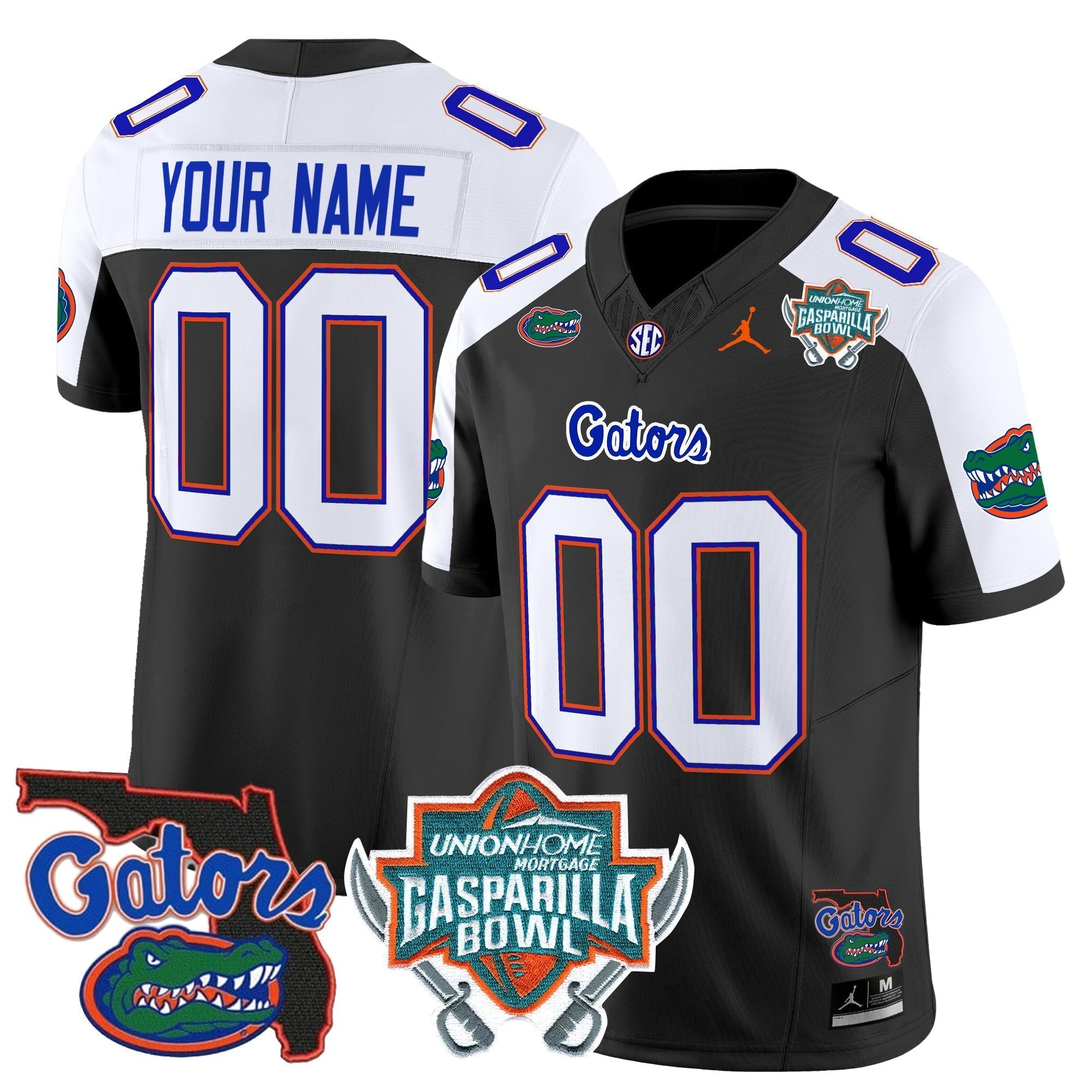 Custom Florida Gators 2025 Gasparilla Bowl Patch Vapor Limited Jersey - All Stitched