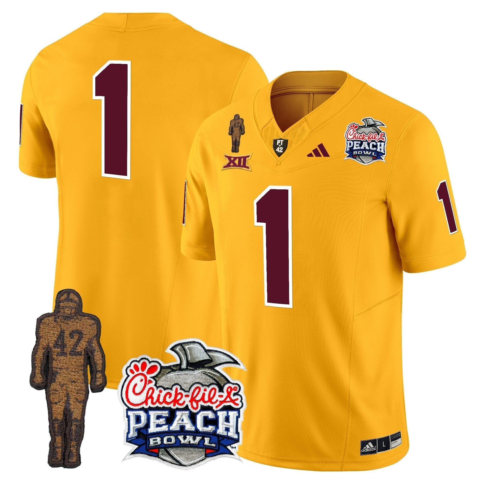 Men Sun Devils Pat Tillman & Peach Bowl Patch Vapor Limited Jersey - All Stitched