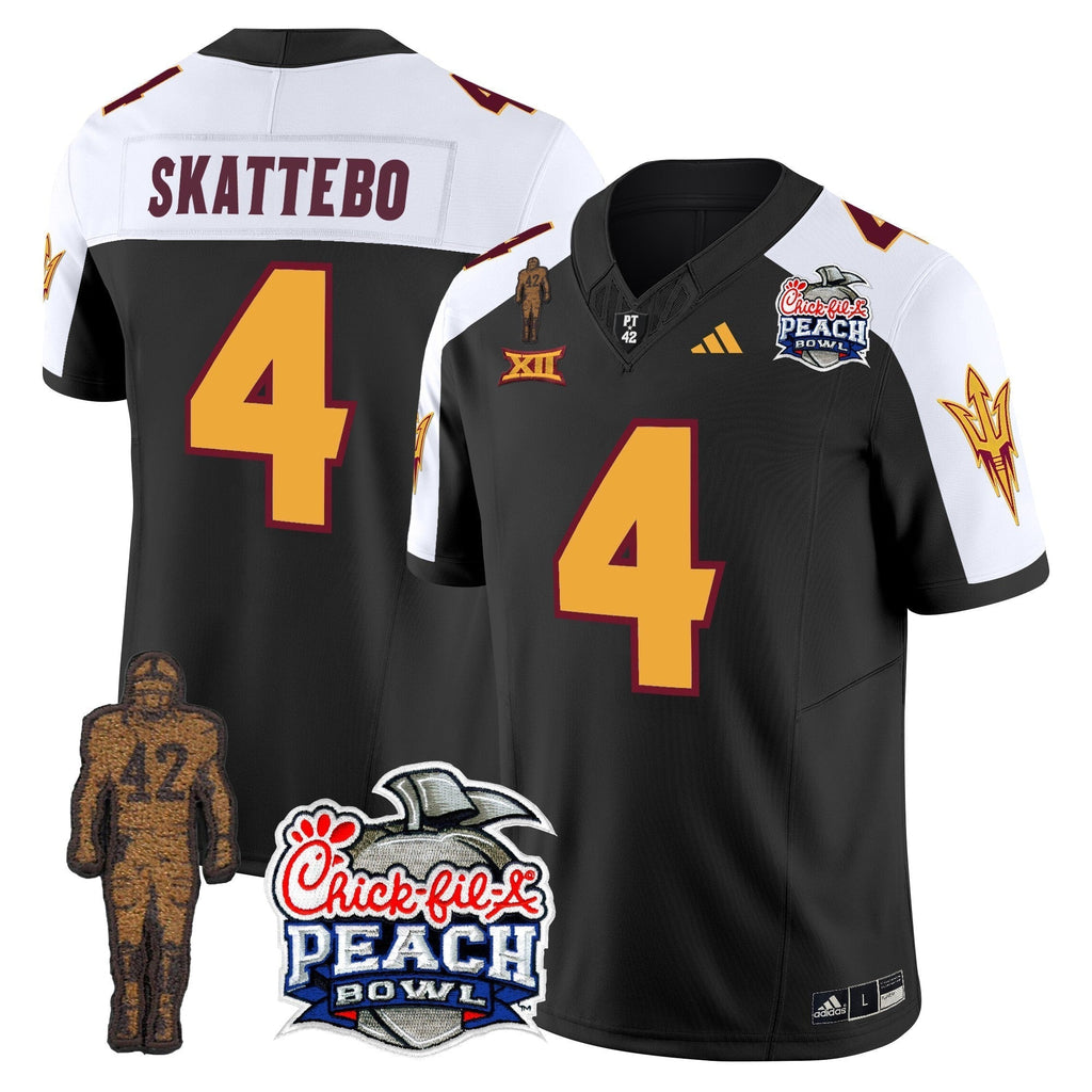 Men Sun Devils Pat Tillman & Peach Bowl Patch Vapor Limited Jersey - All Stitched