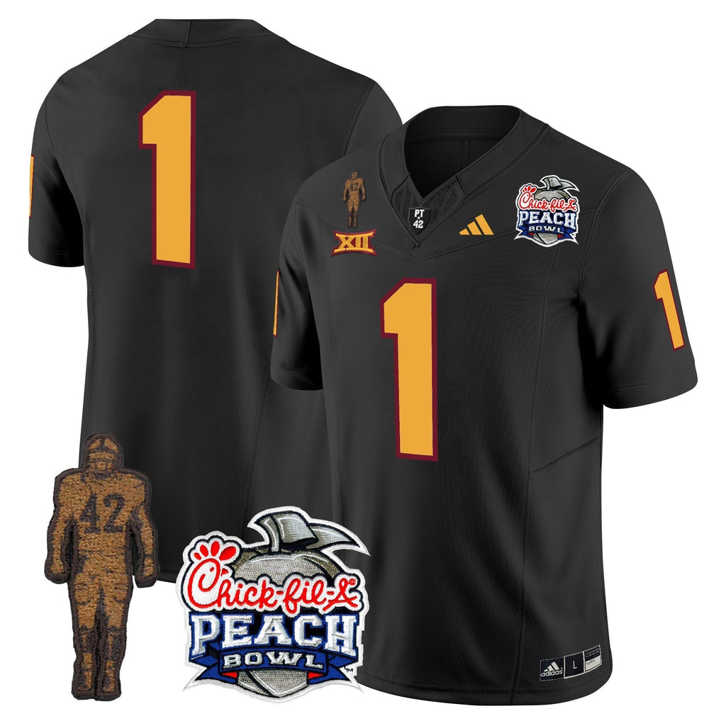 Men Sun Devils Pat Tillman & Peach Bowl Patch Vapor Limited Jersey - All Stitched