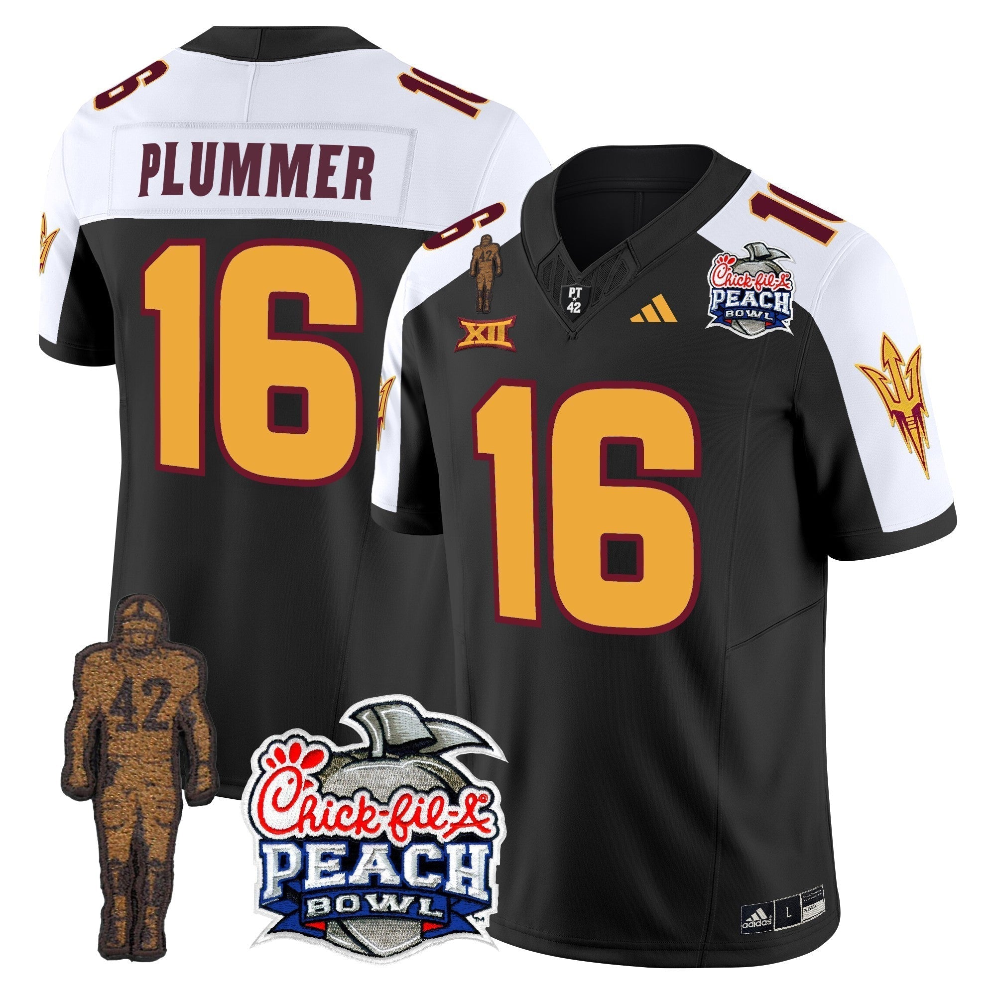 Men Sun Devils Pat Tillman & Peach Bowl Patch Vapor Limited Jersey - All Stitched