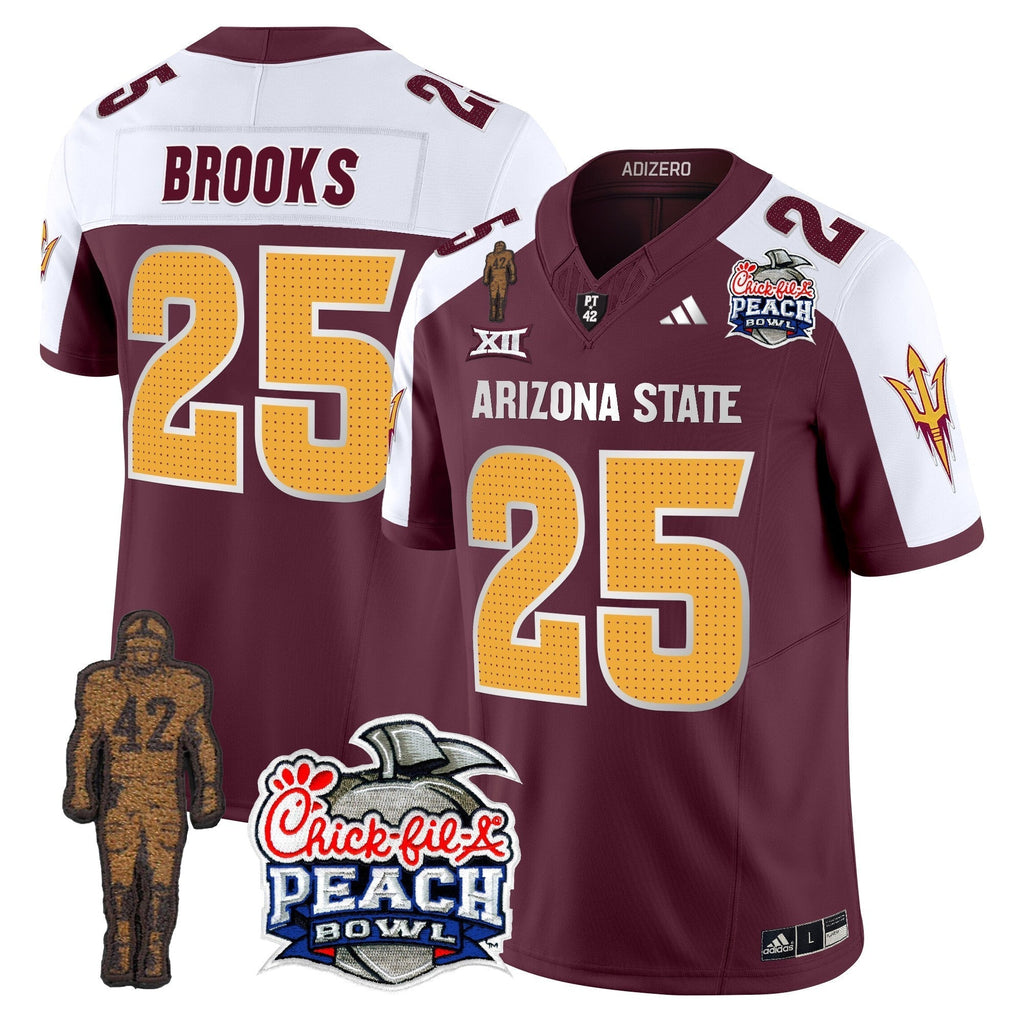 Men Sun Devils Pat Tillman & Peach Bowl Patch Vapor Limited Jersey V2 - All Stitched