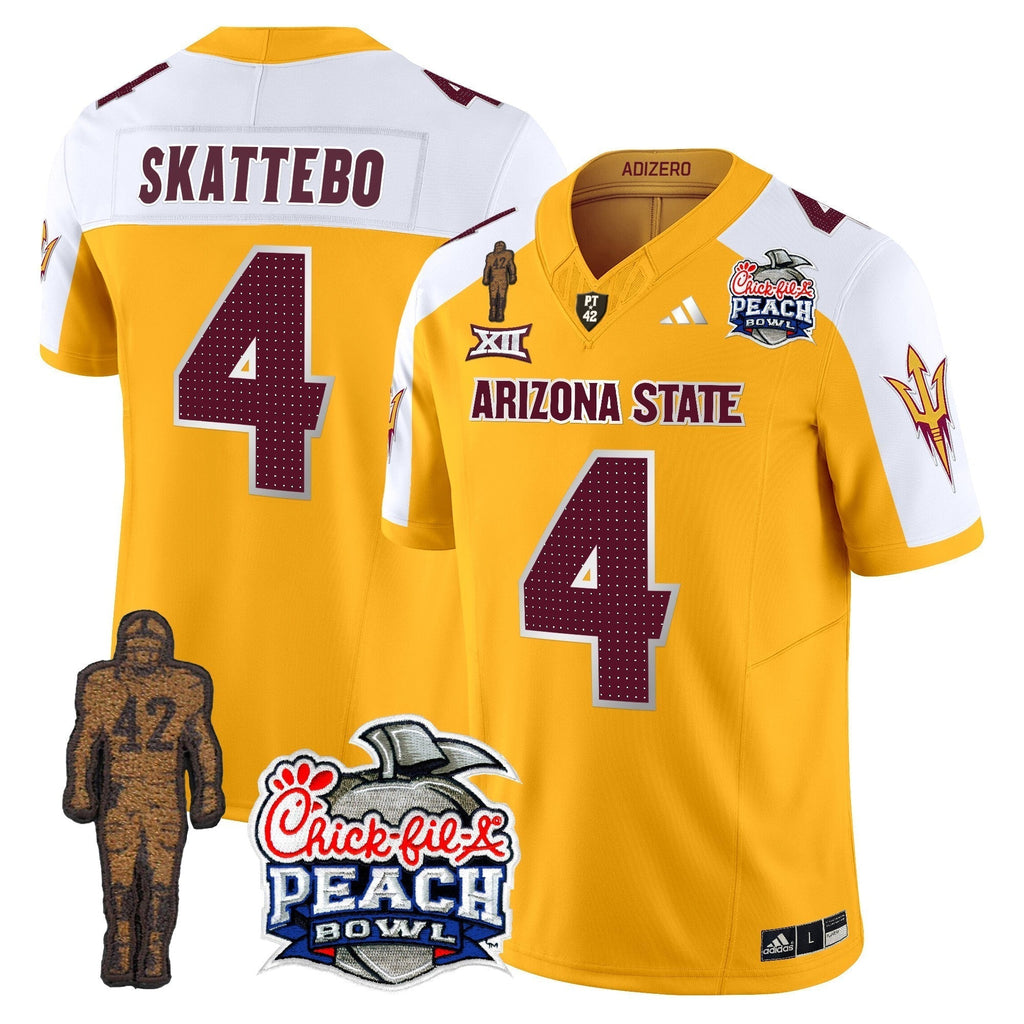 Men Sun Devils Pat Tillman & Peach Bowl Patch Vapor Limited Jersey V2 - All Stitched