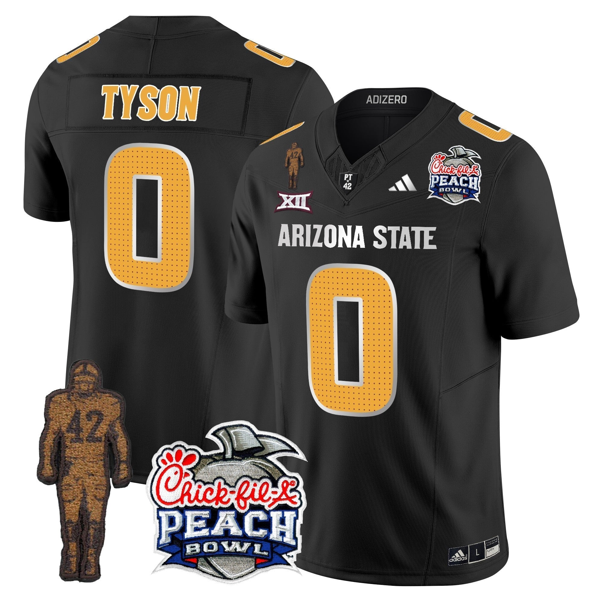 Men Sun Devils Pat Tillman & Peach Bowl Patch Vapor Limited Jersey V2 - All Stitched